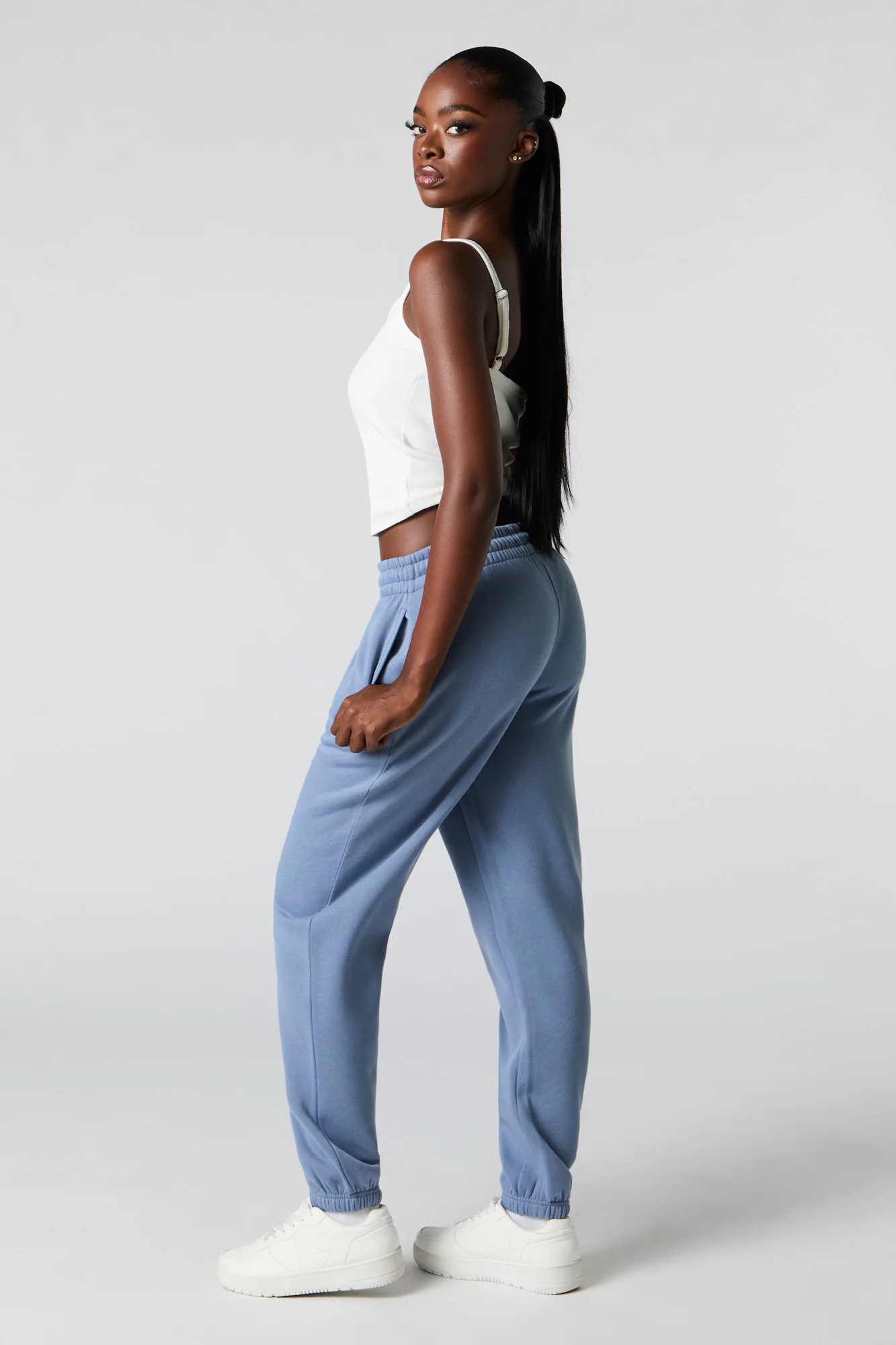 Jogger à taille haute en molleton - Image 15