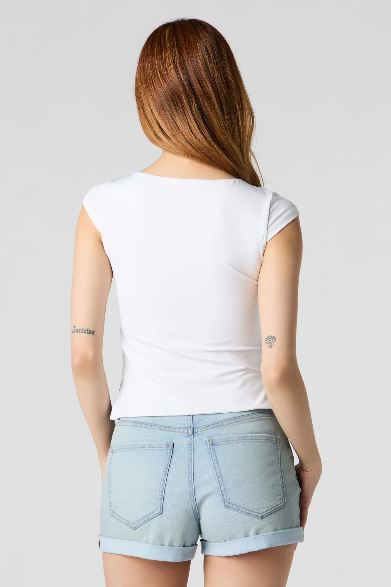 Contour Cap Sleeve Side Slit Top - Image 8