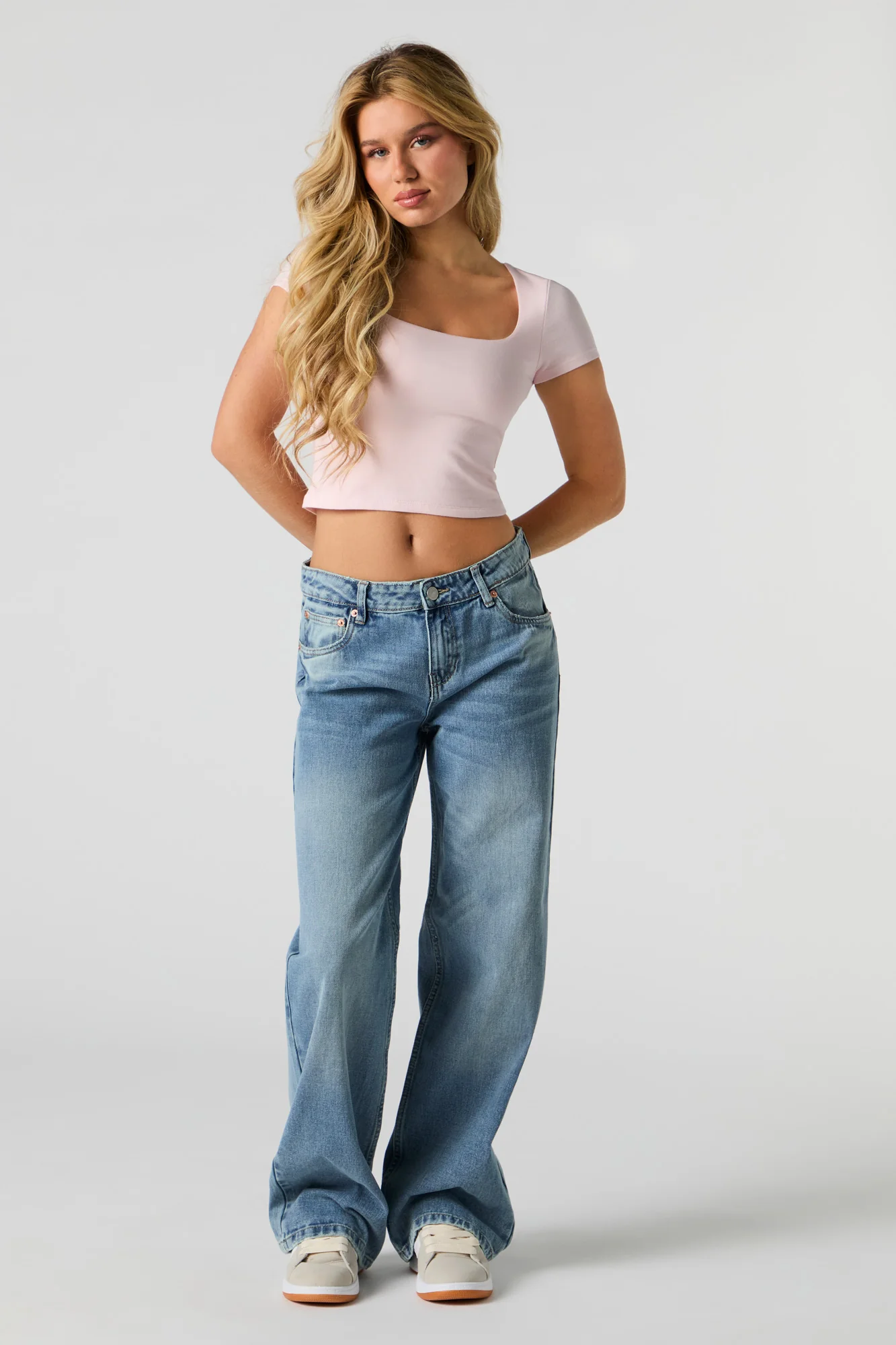 Cropped Square Neck T-Shirt - Image 15