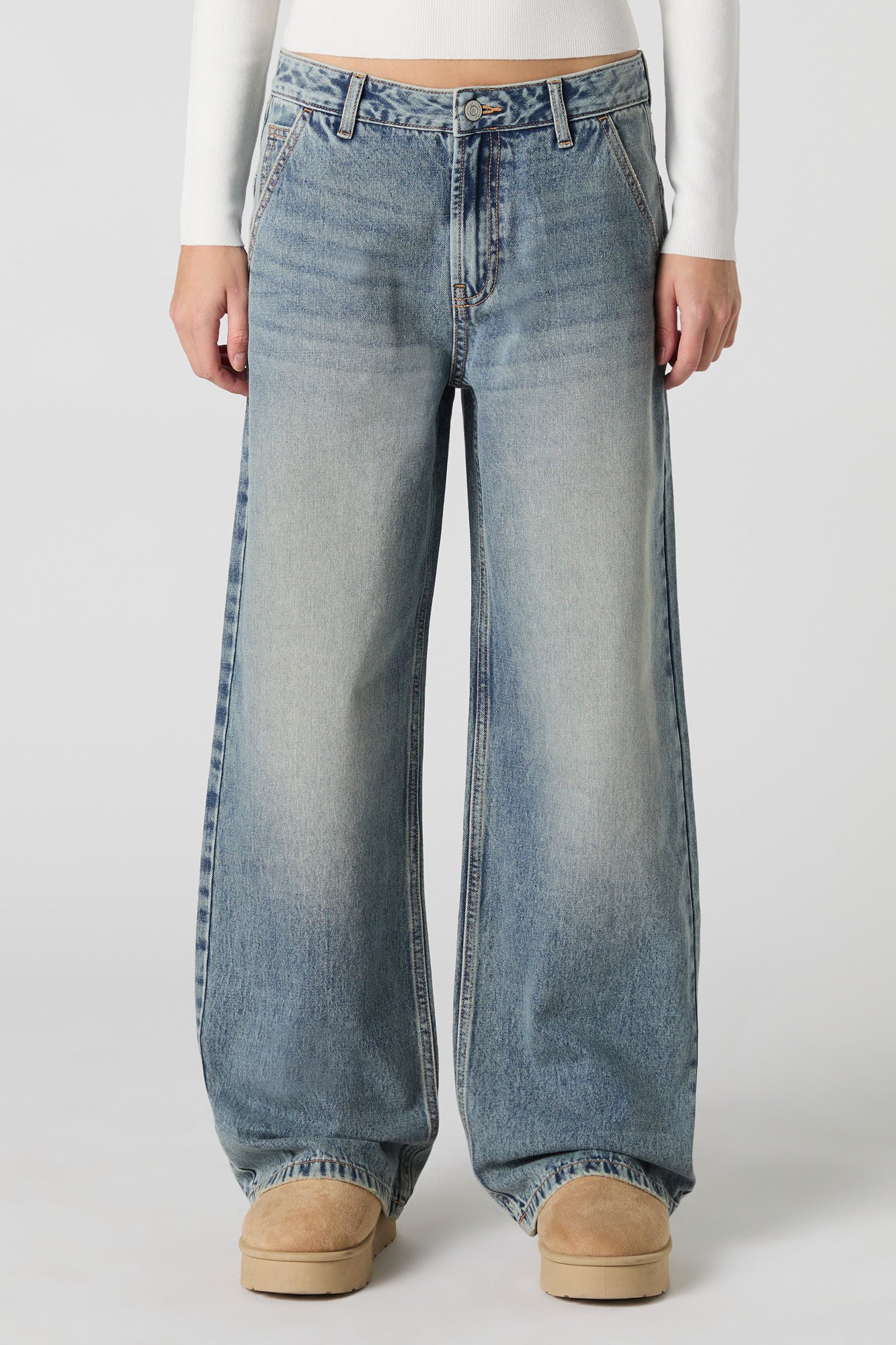 Jean ultrabaggy à taille basse en denim - Image 8