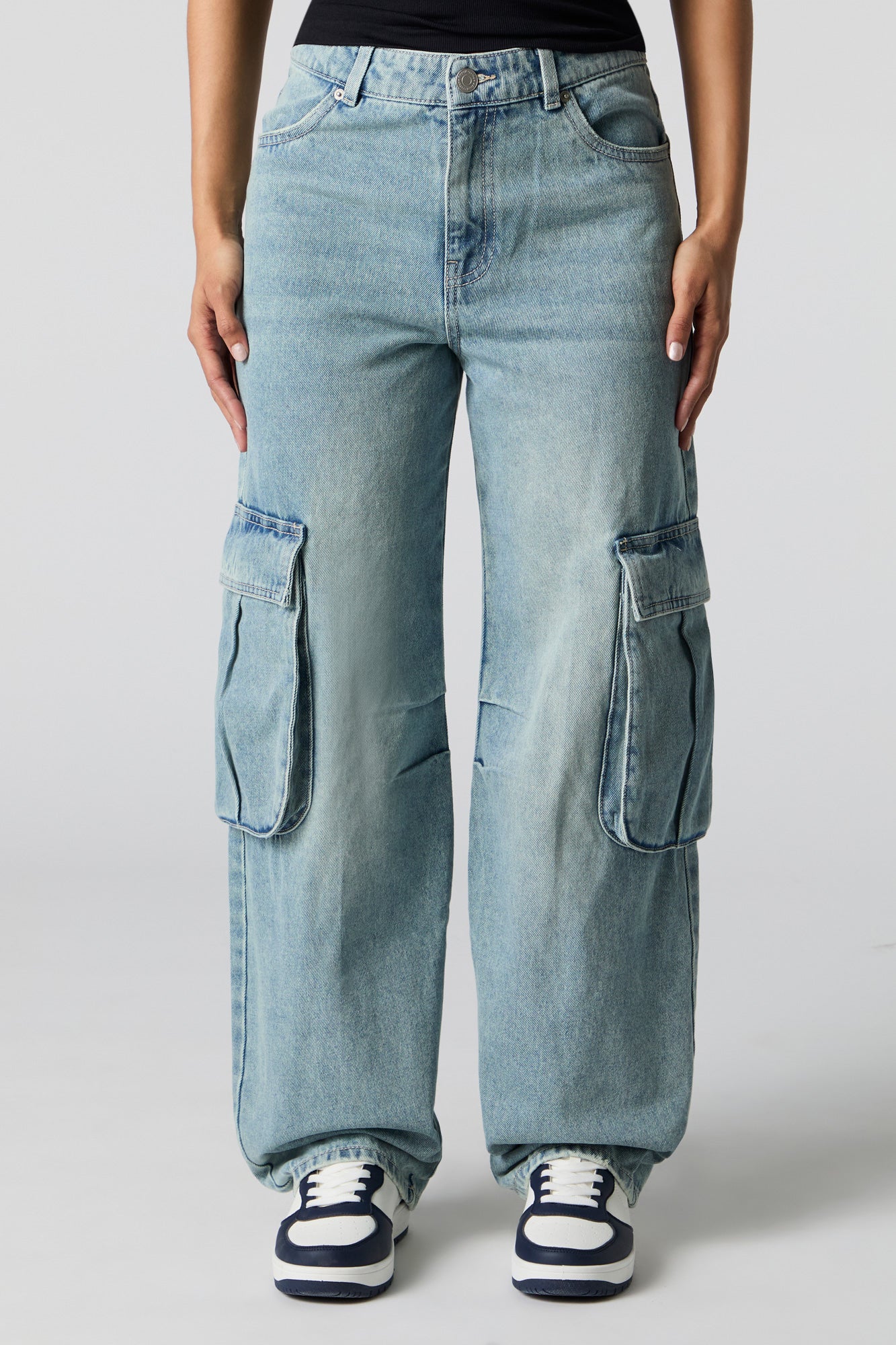 Low Rise Baggy Denim Cargo - Image 8