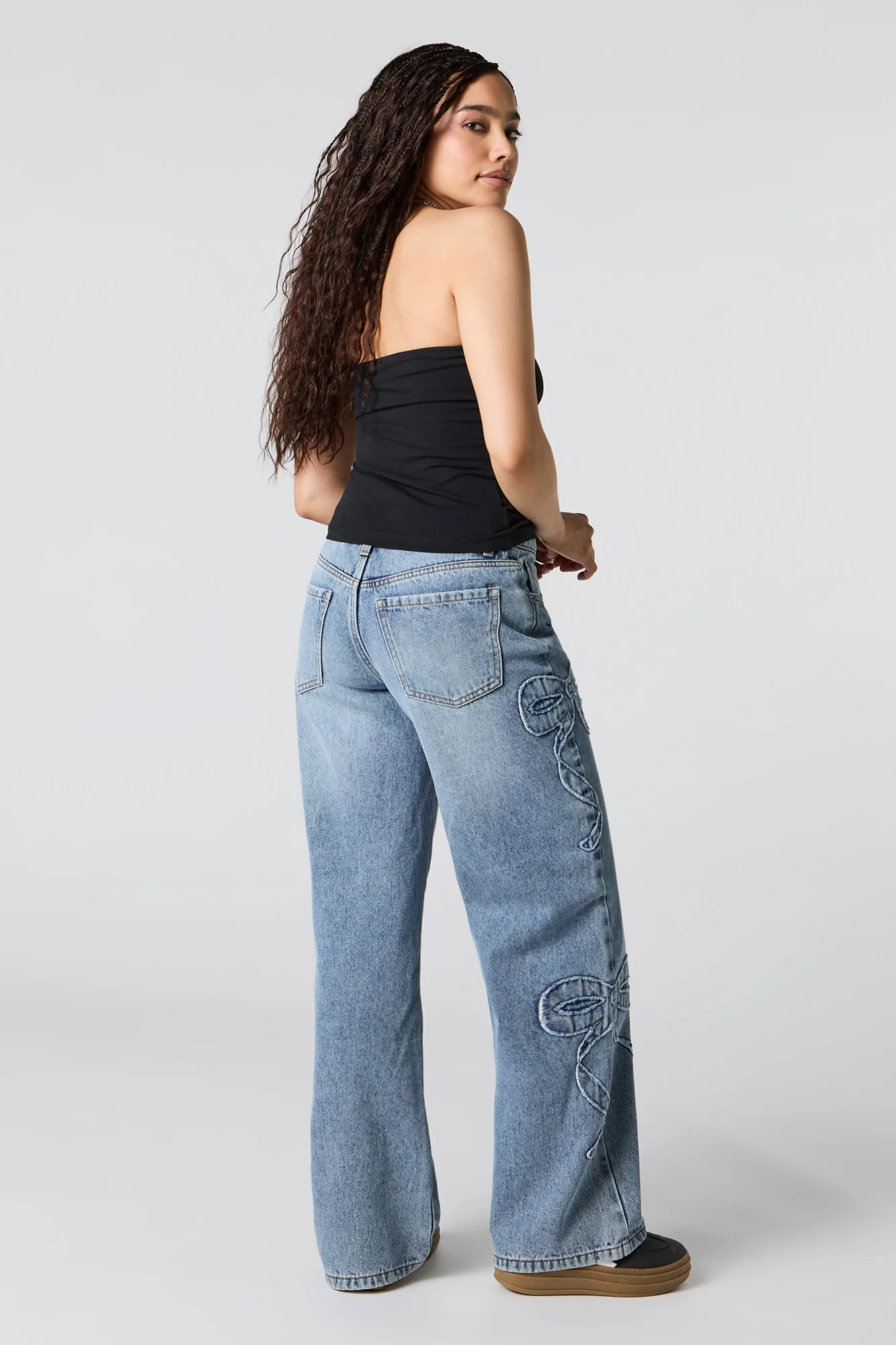 Low Rise Skater Jean with Bows - Image 3