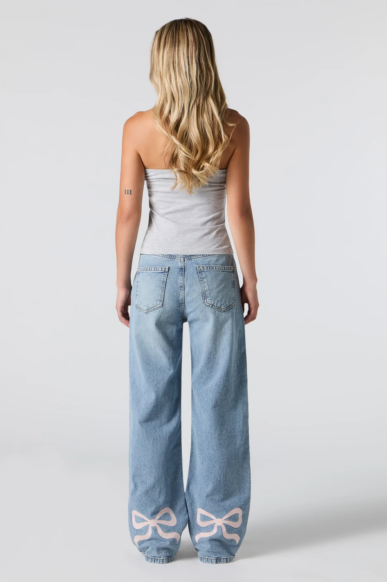 Bow Graphic Low Rise Skater Jean - Image 3