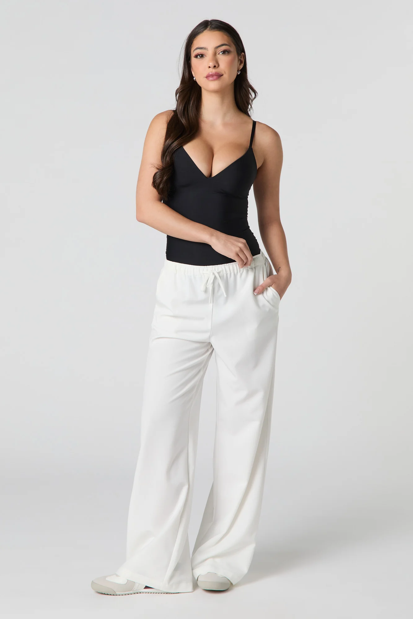 Drawstring Wide Leg Pant