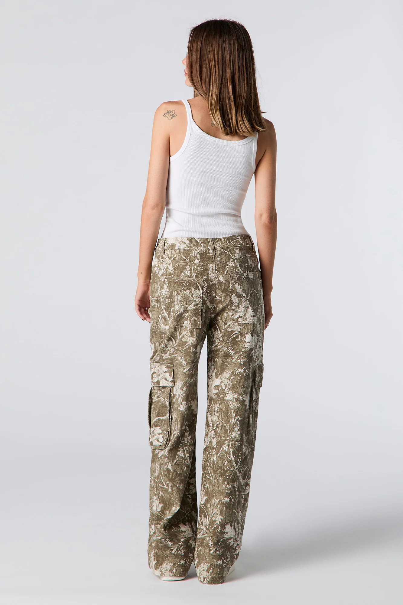 Denim Wide Leg Cargo Pant - Image 3