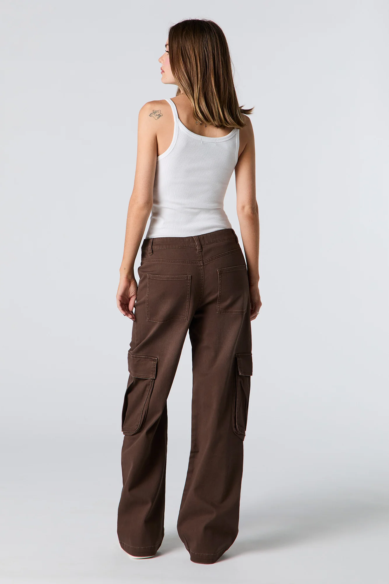 Pantalon cargo à jambe large en denim - Image 12