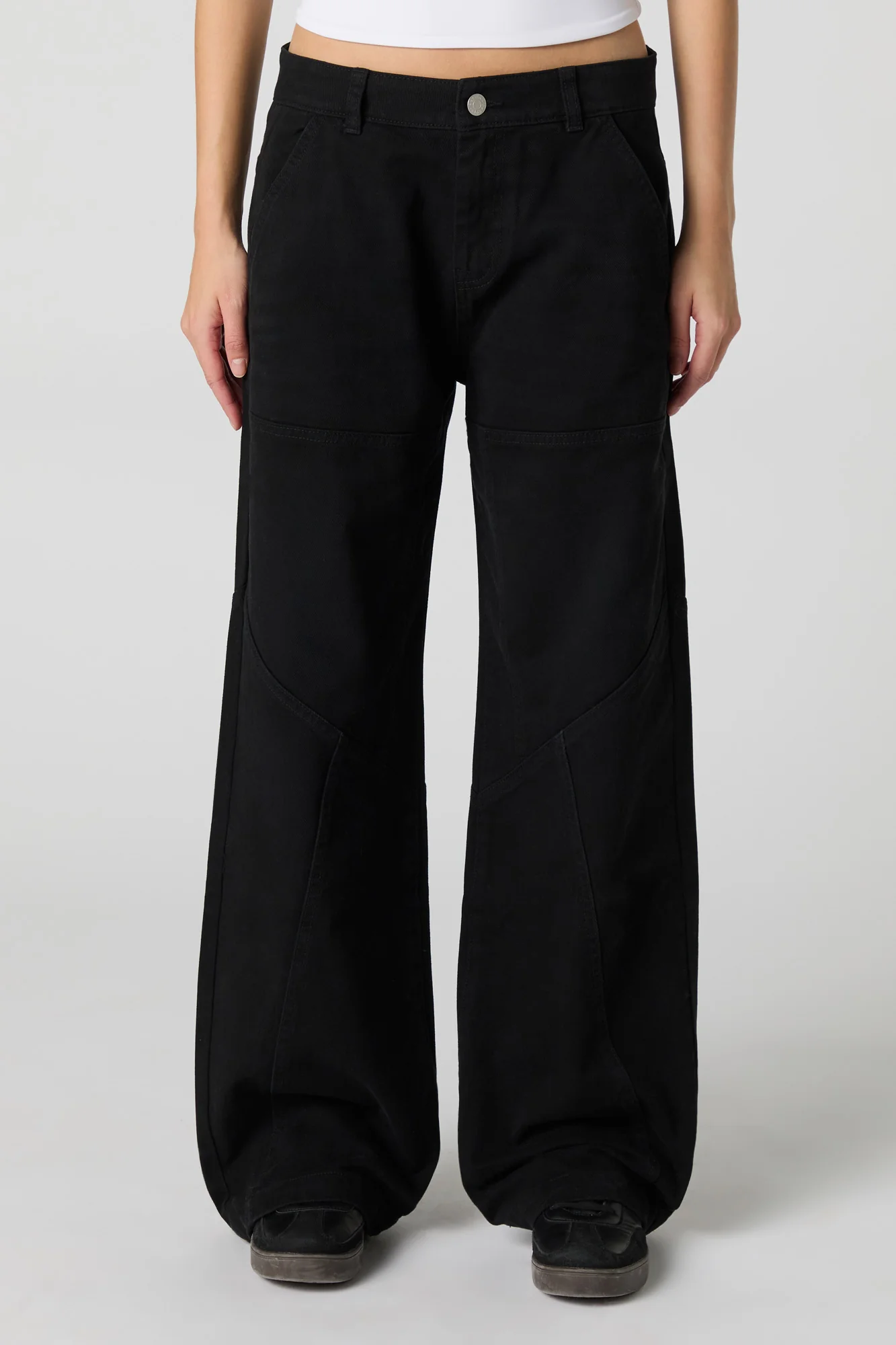 Paneled Low Rise Baggy Pant - Image 2