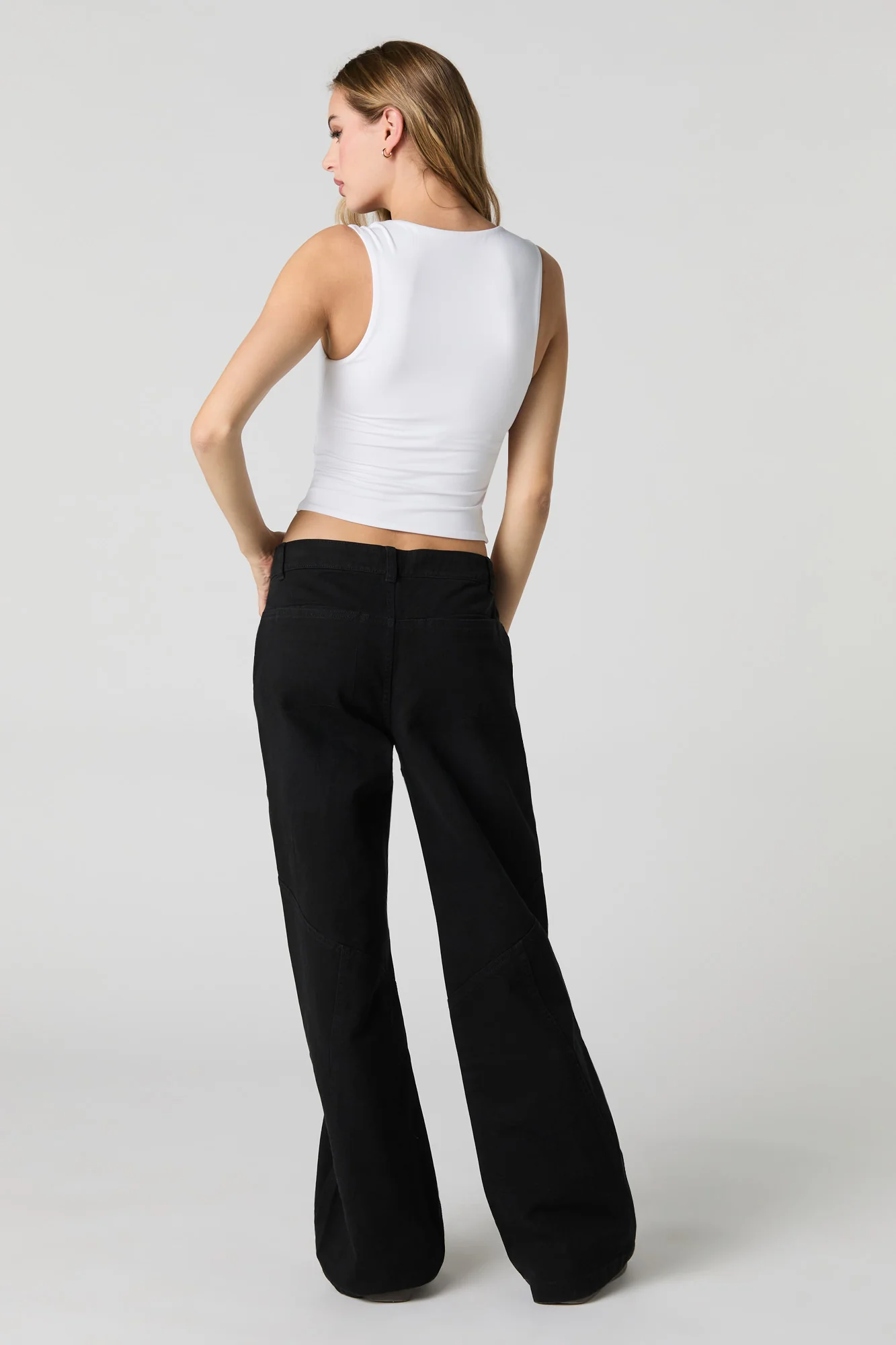 Paneled Low Rise Baggy Pant - Image 3