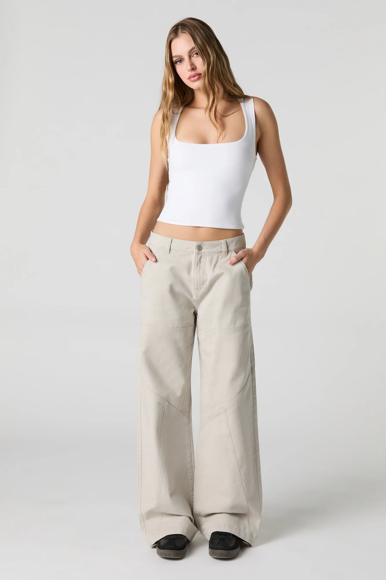 Paneled Low Rise Baggy Pant - Image 4