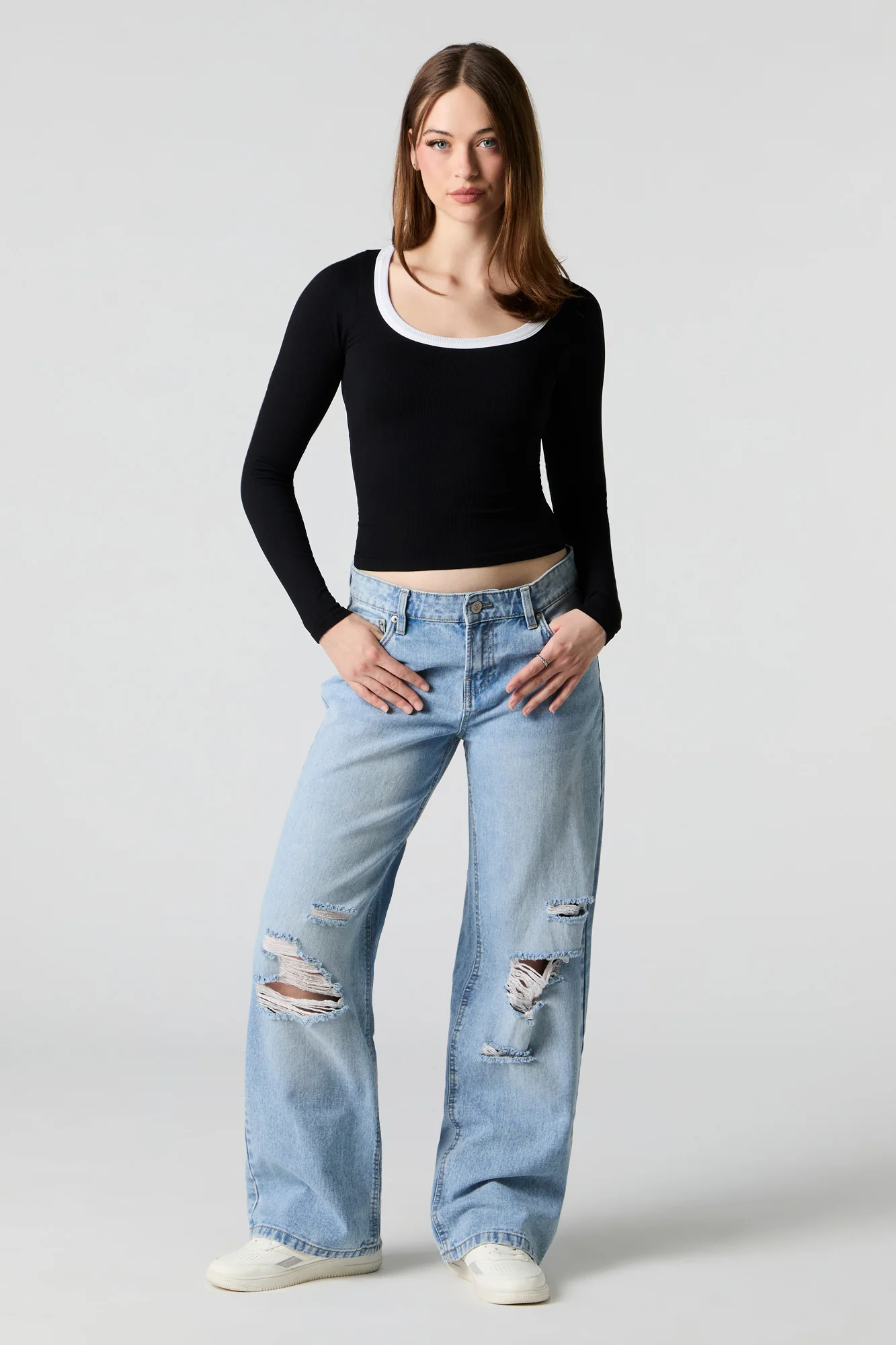 Ripped Low Rise Skater Medium Jean