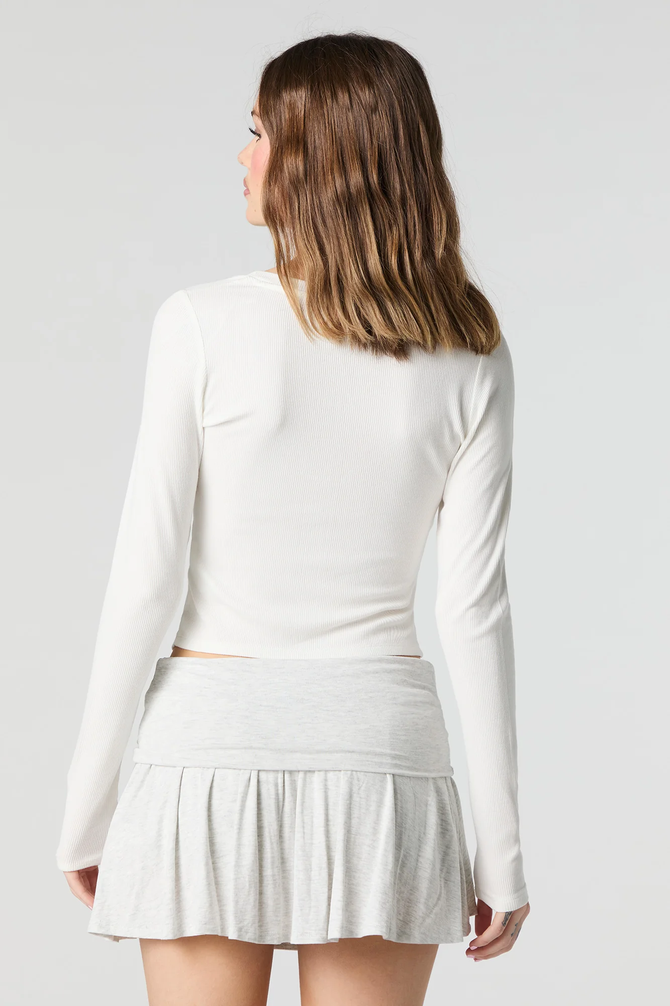Minijupe-short en jersey à taille repliée - Image 10