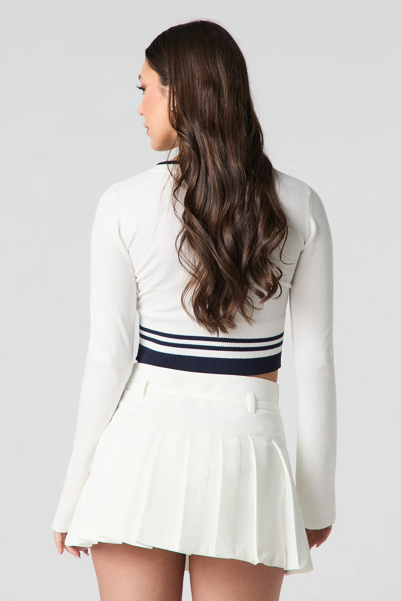 Minijupe-short plissée avec ceinture - Image 10