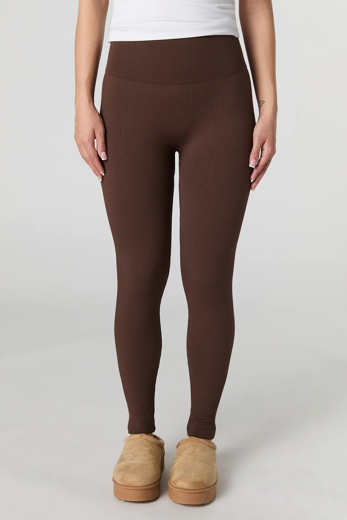 High Rise Seamless Ribbed Legging - Image 2