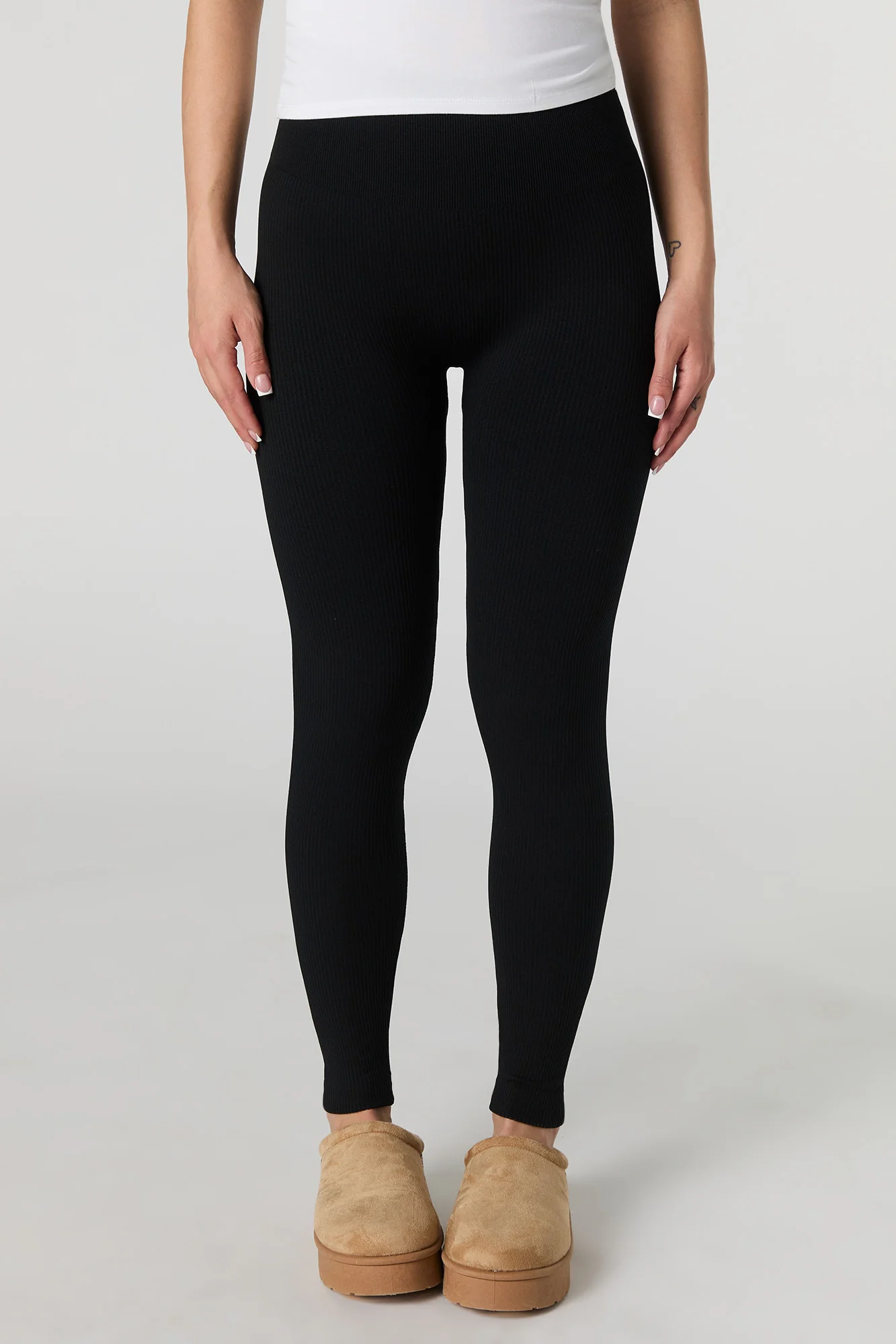 Legging côtelé sans couture à taille haute - Image 3