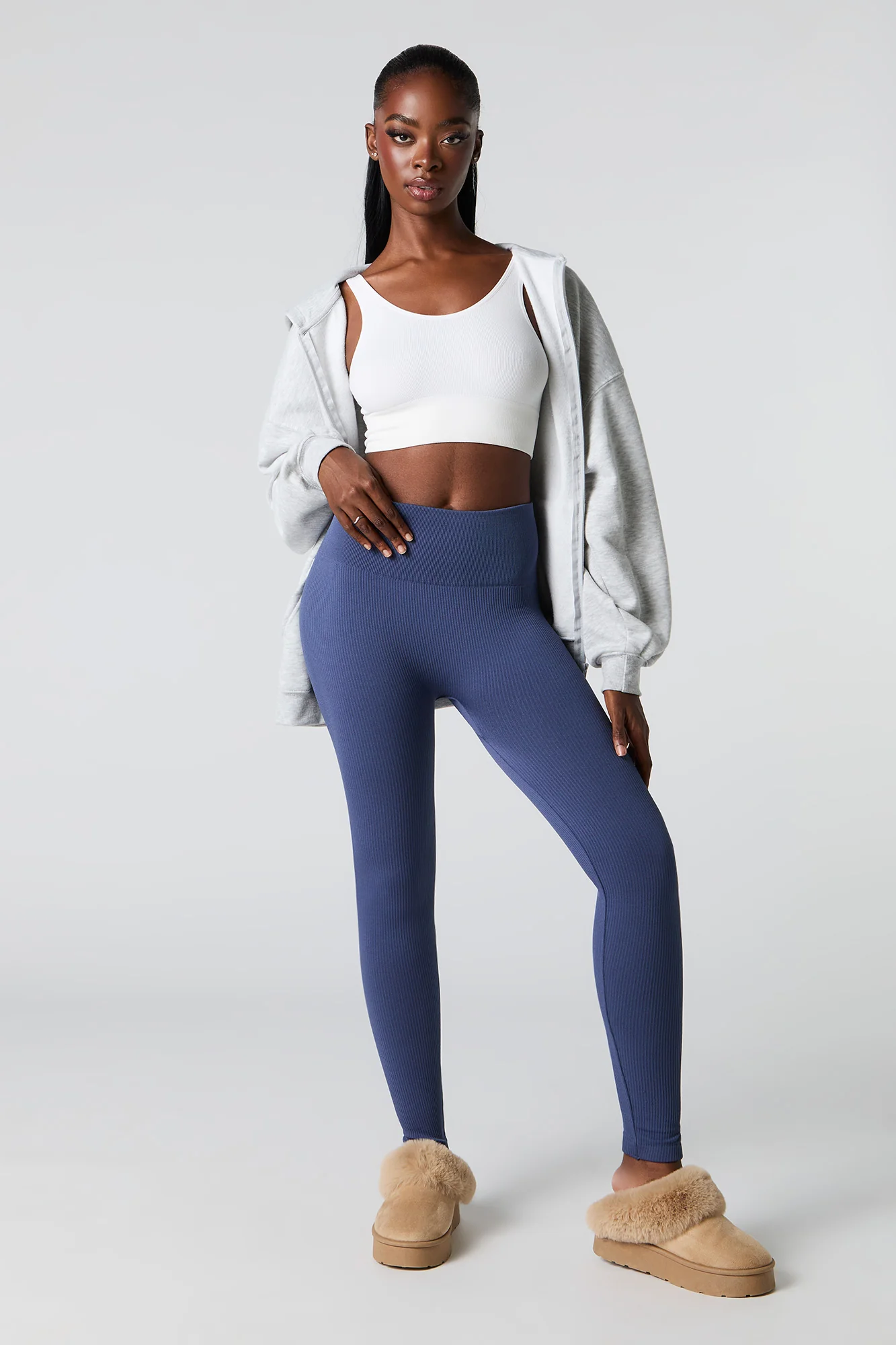 Ribbed High Rise Seamless Legging
