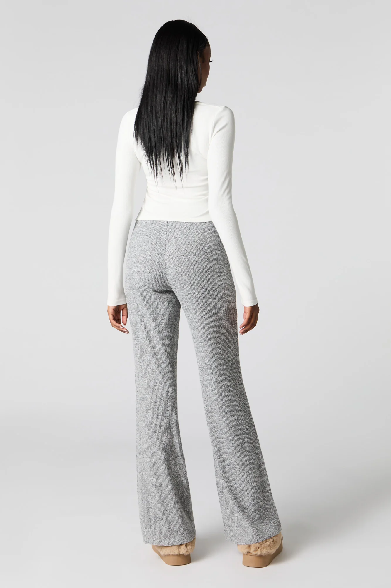 Ribbed Wide Leg Pant - Image 3