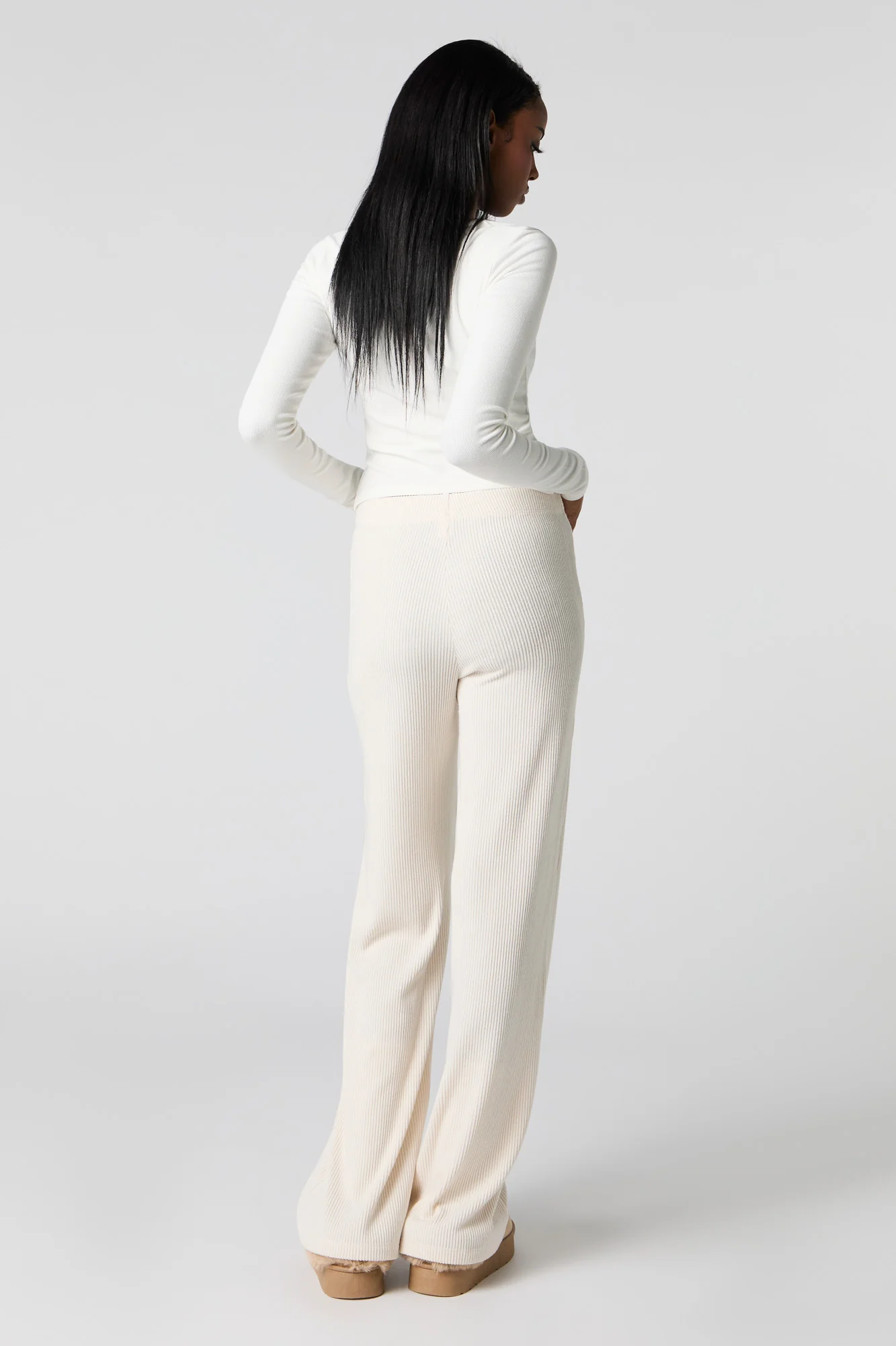 Ribbed Wide Leg Pant - Image 9