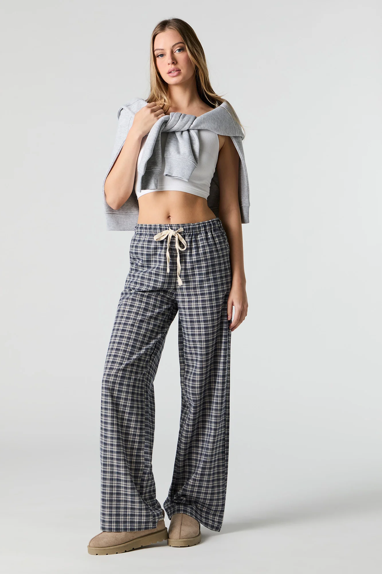 Pantalon de pyjama imprimé à jambe large
