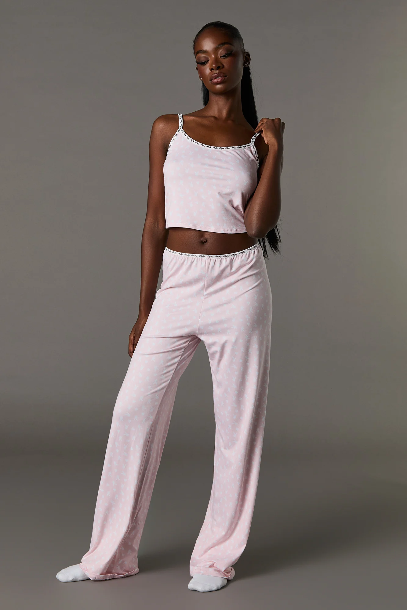 Playboy Cami & Pant 2 Piece Pajama Set - Image 6