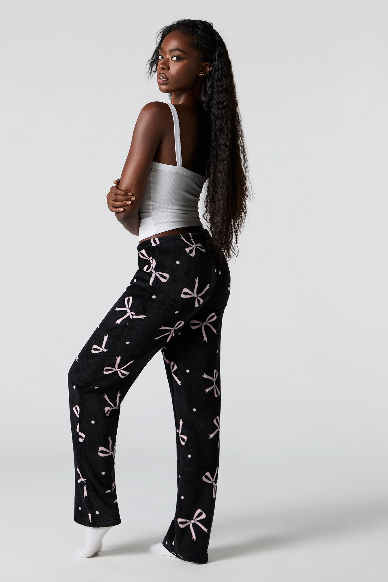 Plush Printed Pajama Pant - Image 6