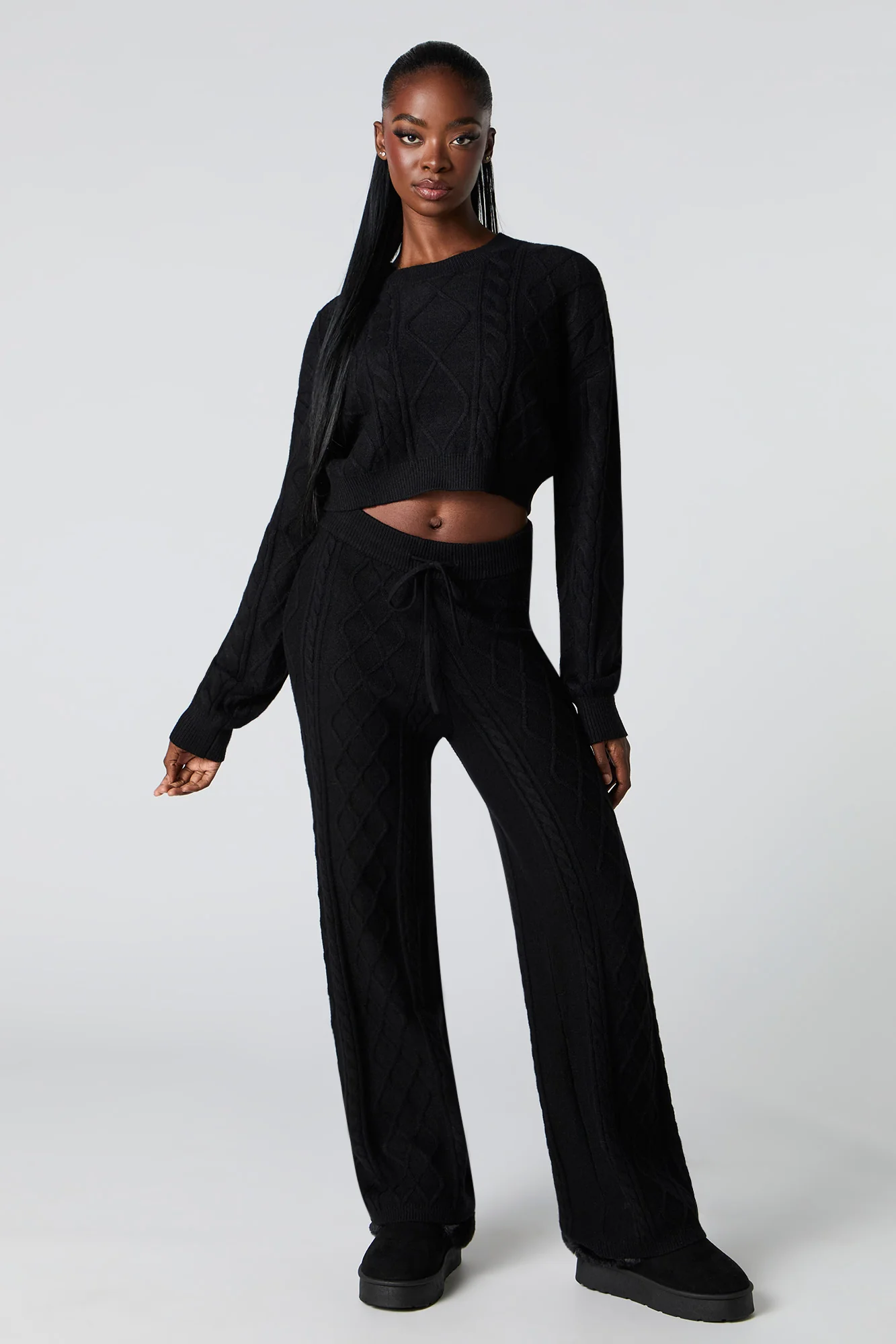 Cable Knit Boxy Sweater - Image 9