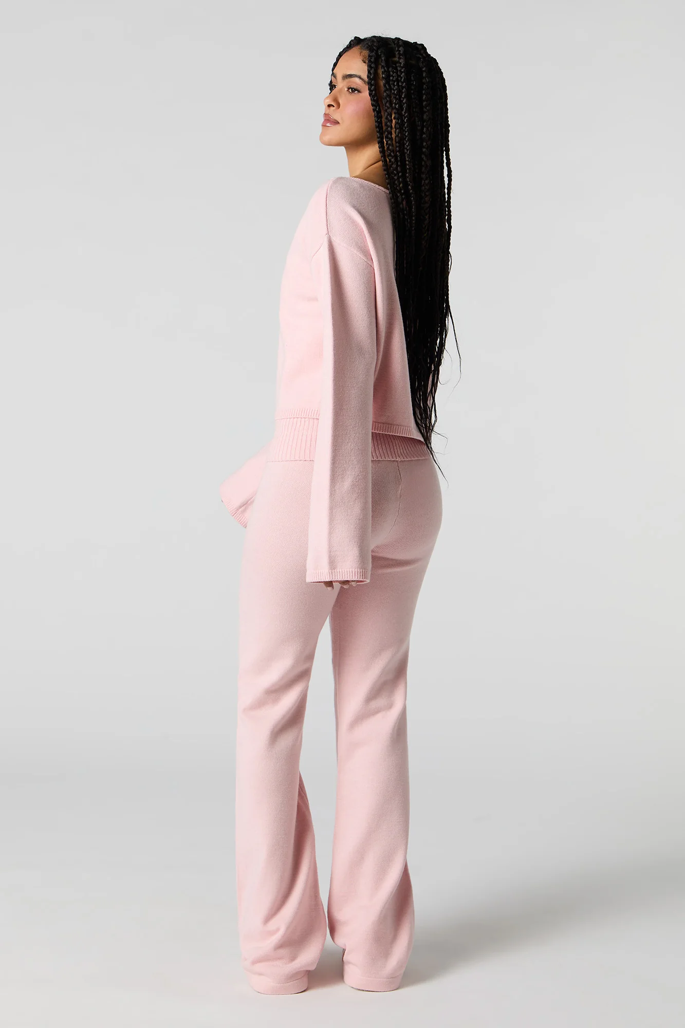 Knit Foldover Waist Flare Pant - Image 3