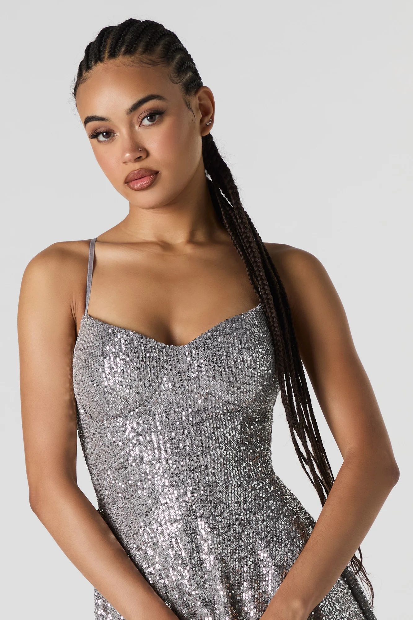 Sequin Bustier Mini Dress - Image 4