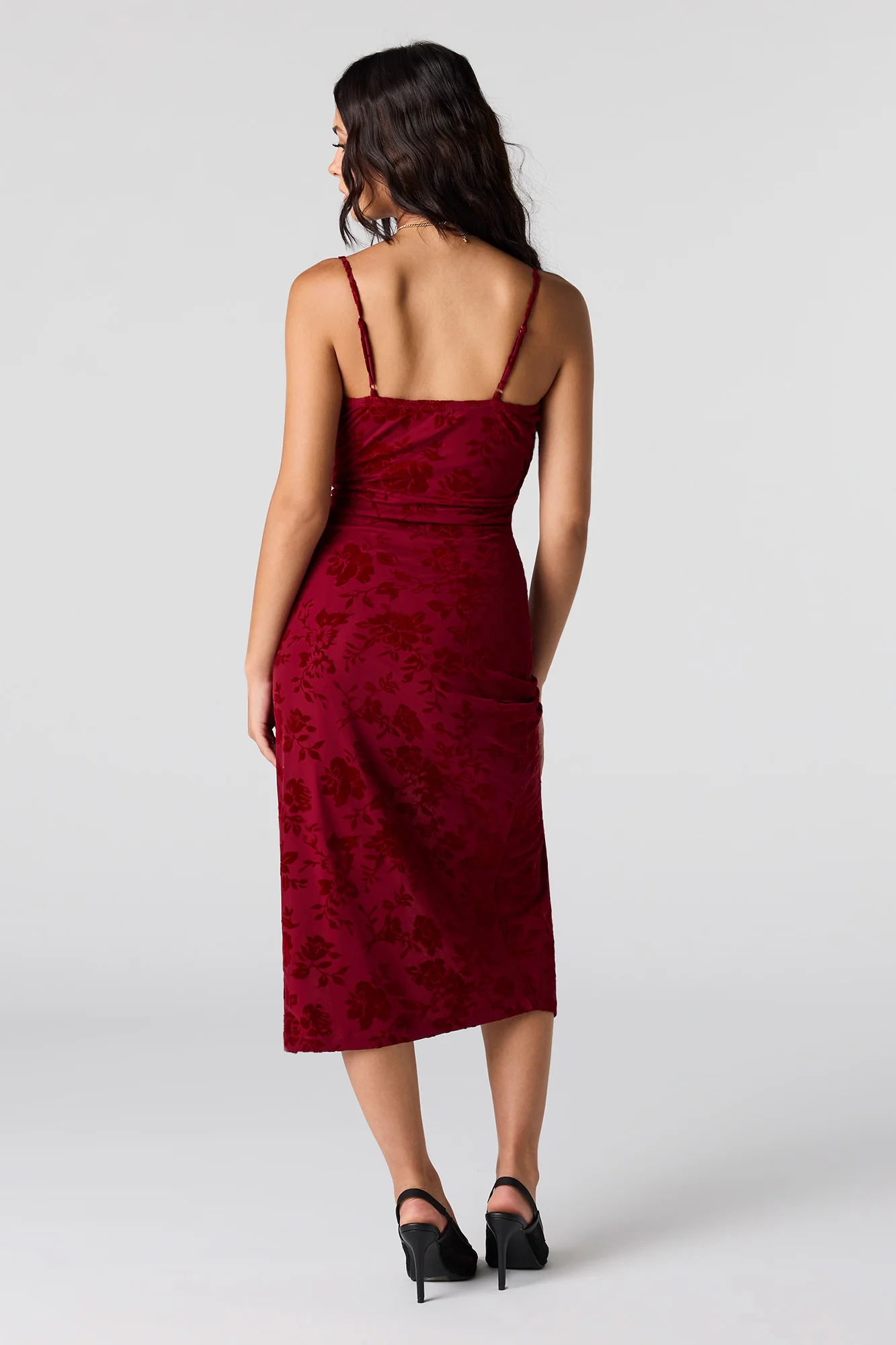Floral Midi Wrap Dress - Image 3