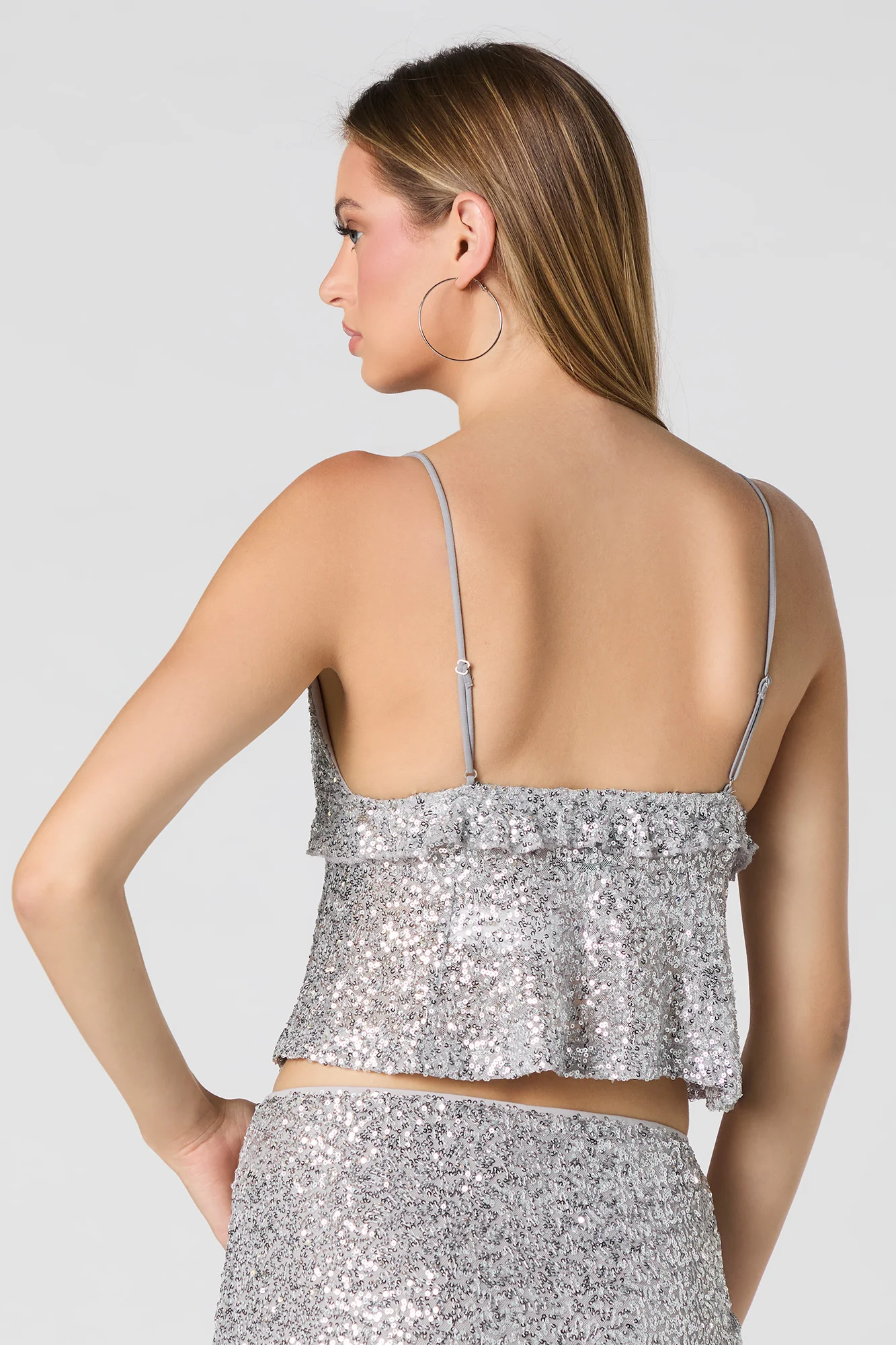 Sequin Babydoll Ruffle Top - Image 5