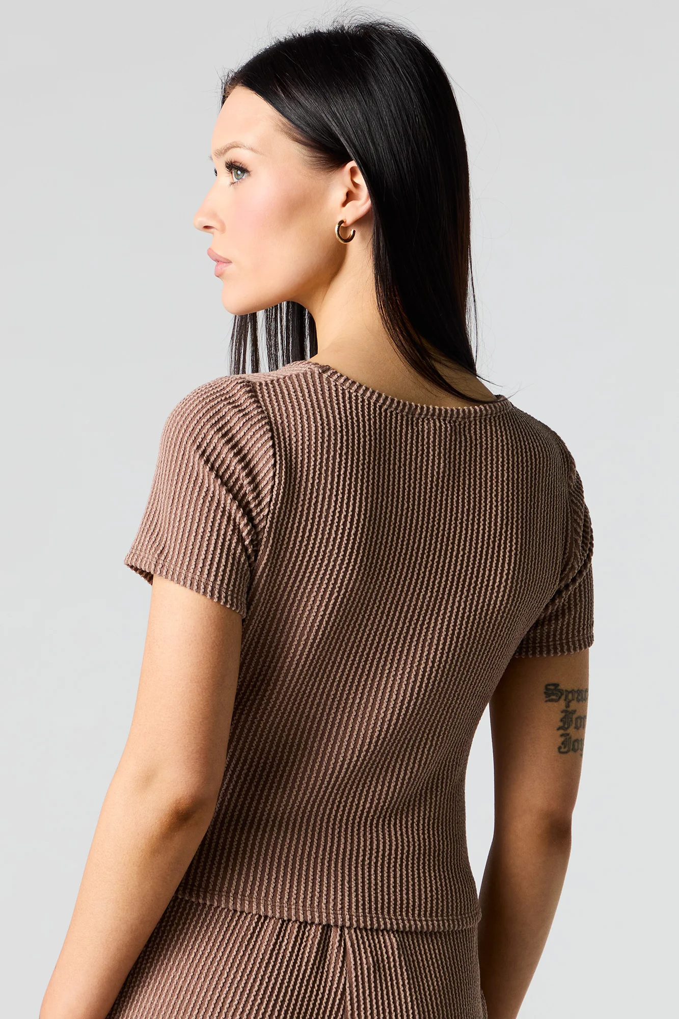 Textured Ribbed Scoop Neck Top - Image 5