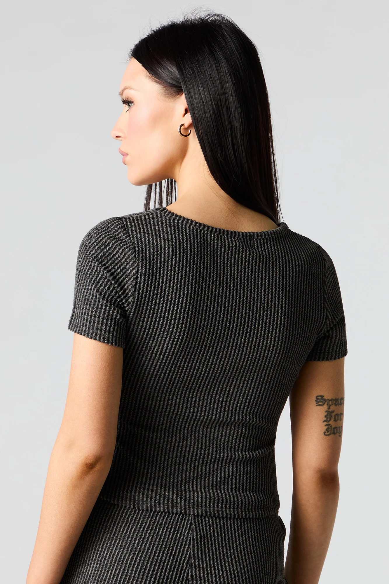Textured Ribbed Scoop Neck Top - Image 8