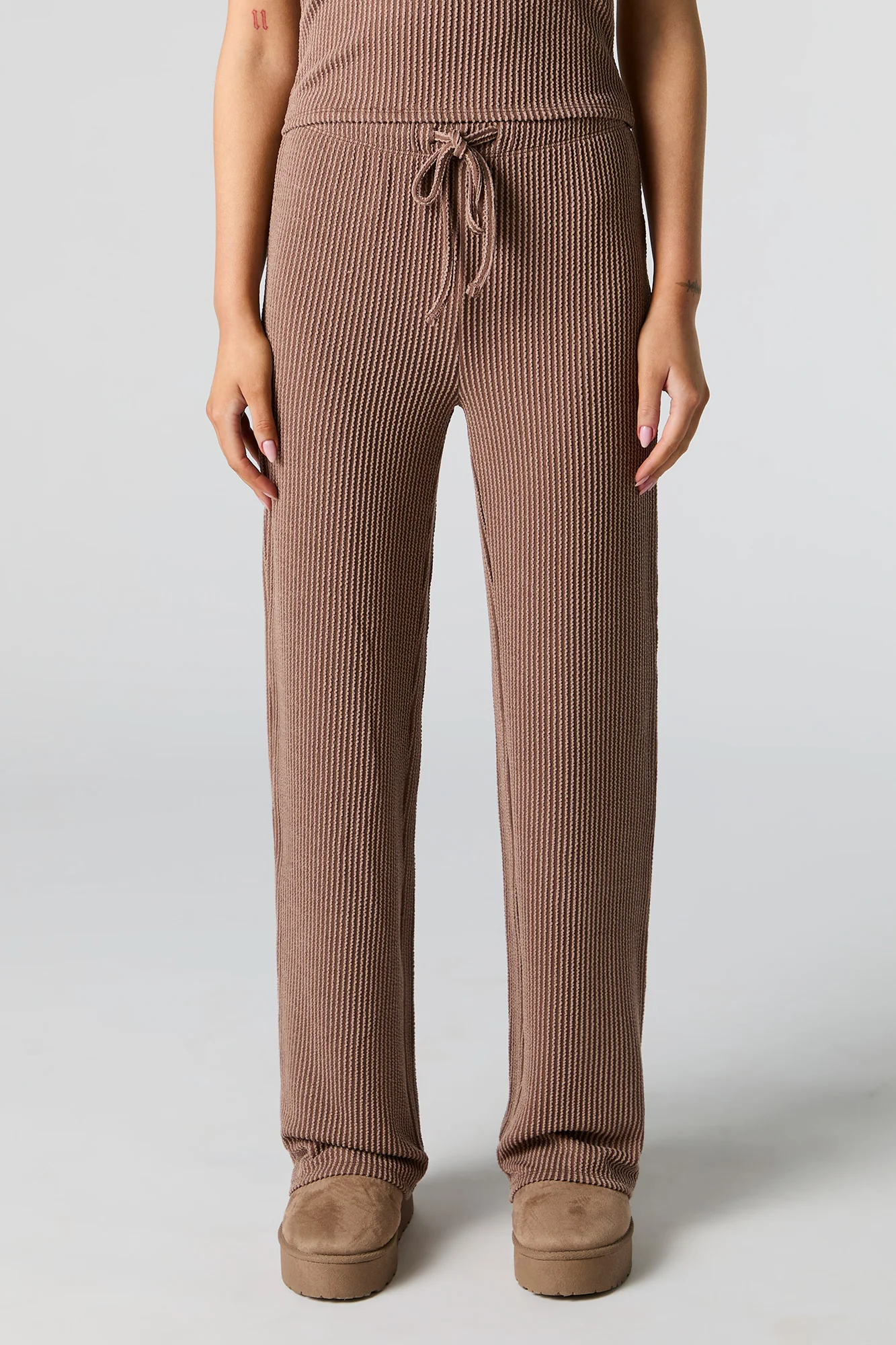 Pantalon à jambe large côtelé texturé - Image 5