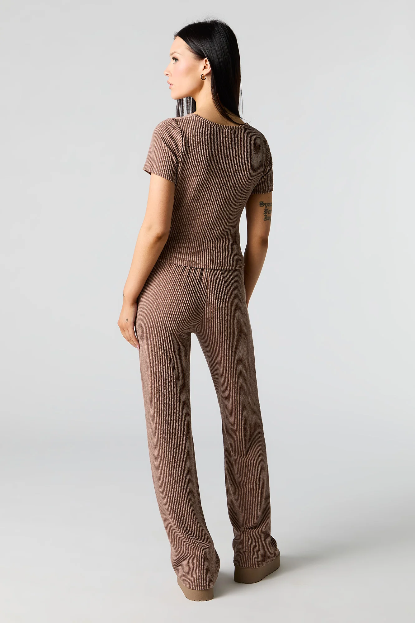 Pantalon à jambe large côtelé texturé - Image 6