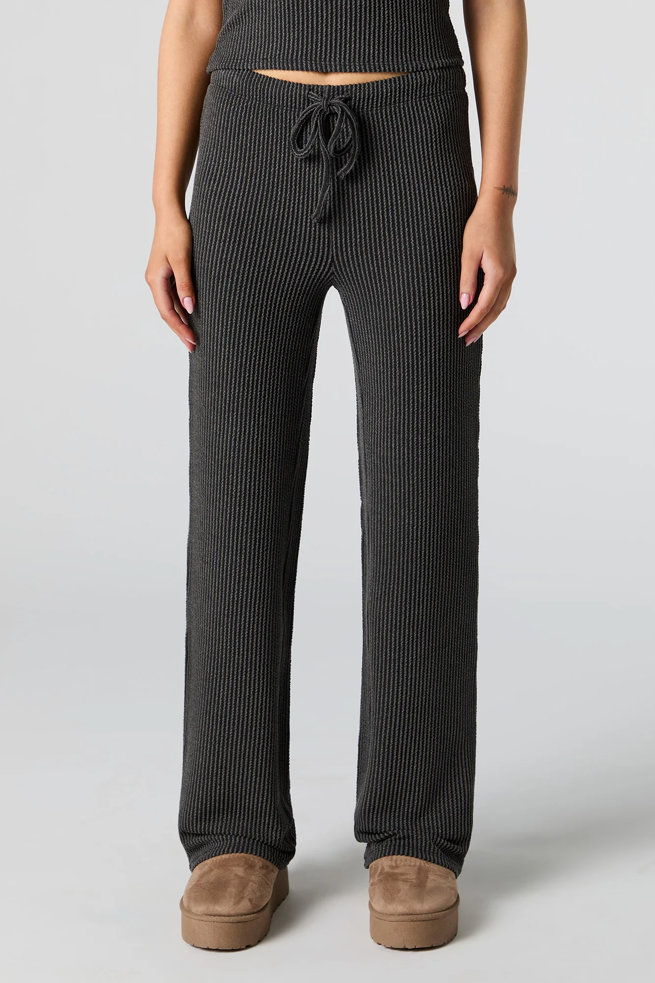 Pantalon à jambe large côtelé texturé - Image 8