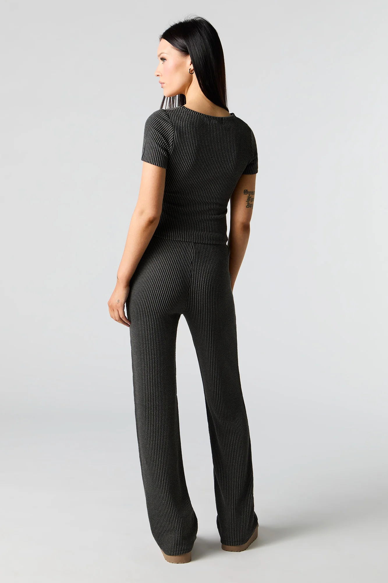 Pantalon à jambe large côtelé texturé - Image 9