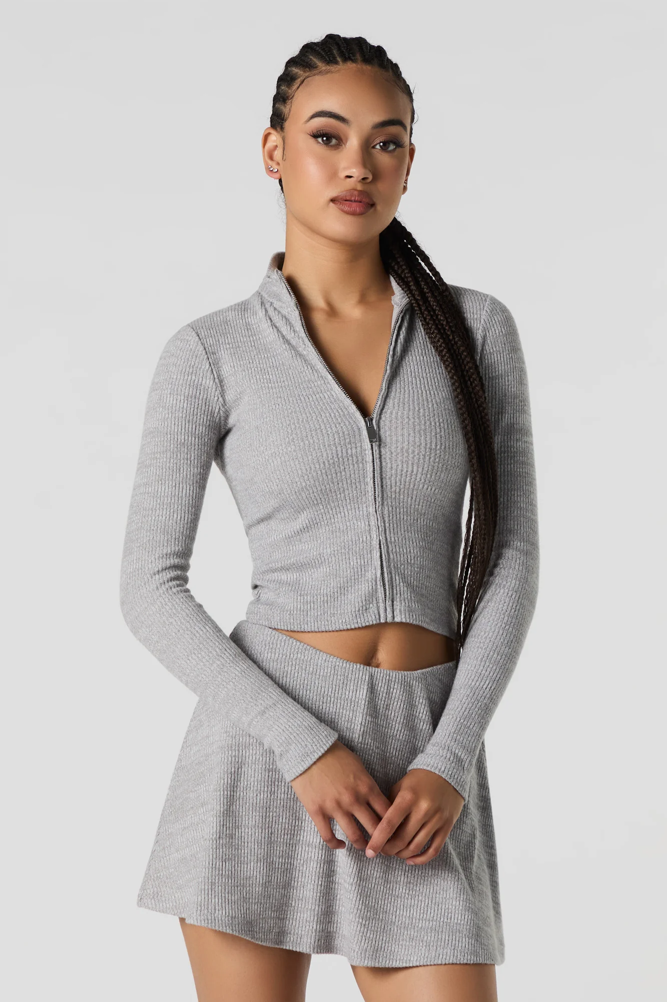 Ribbed Knit Flowy Skort - Image 5