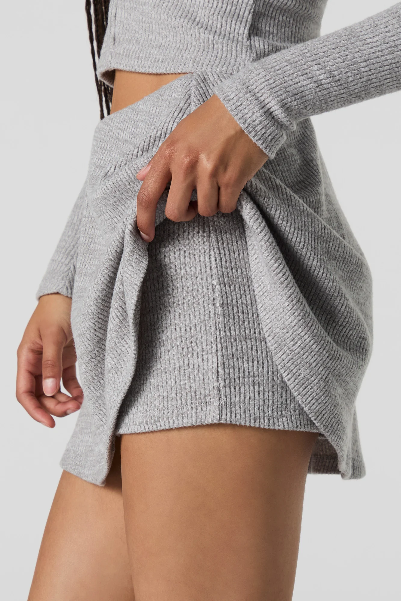 Ribbed Knit Flowy Skort - Image 8