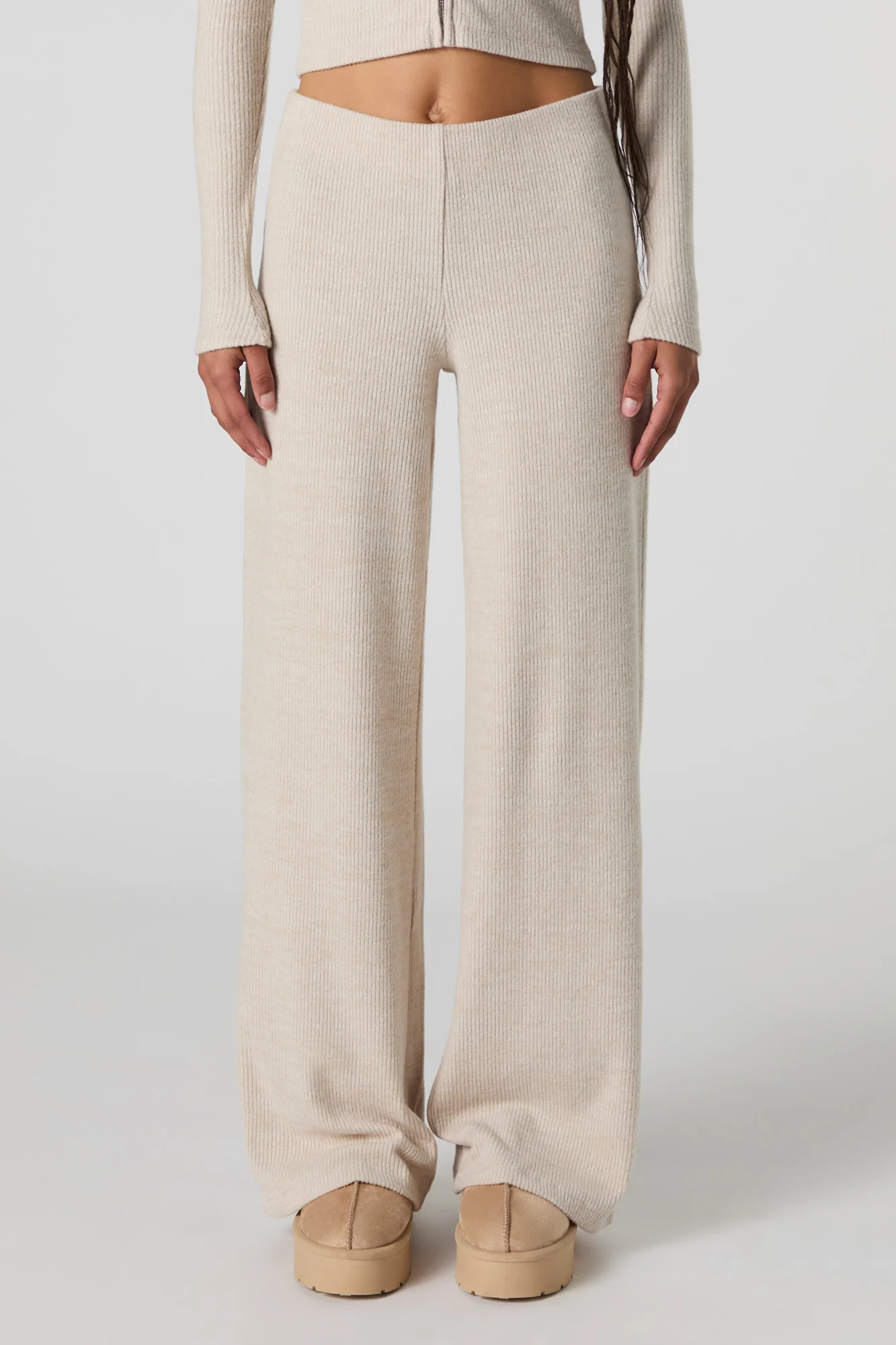 Ribbed Knit Wide Leg Pant - Image 5