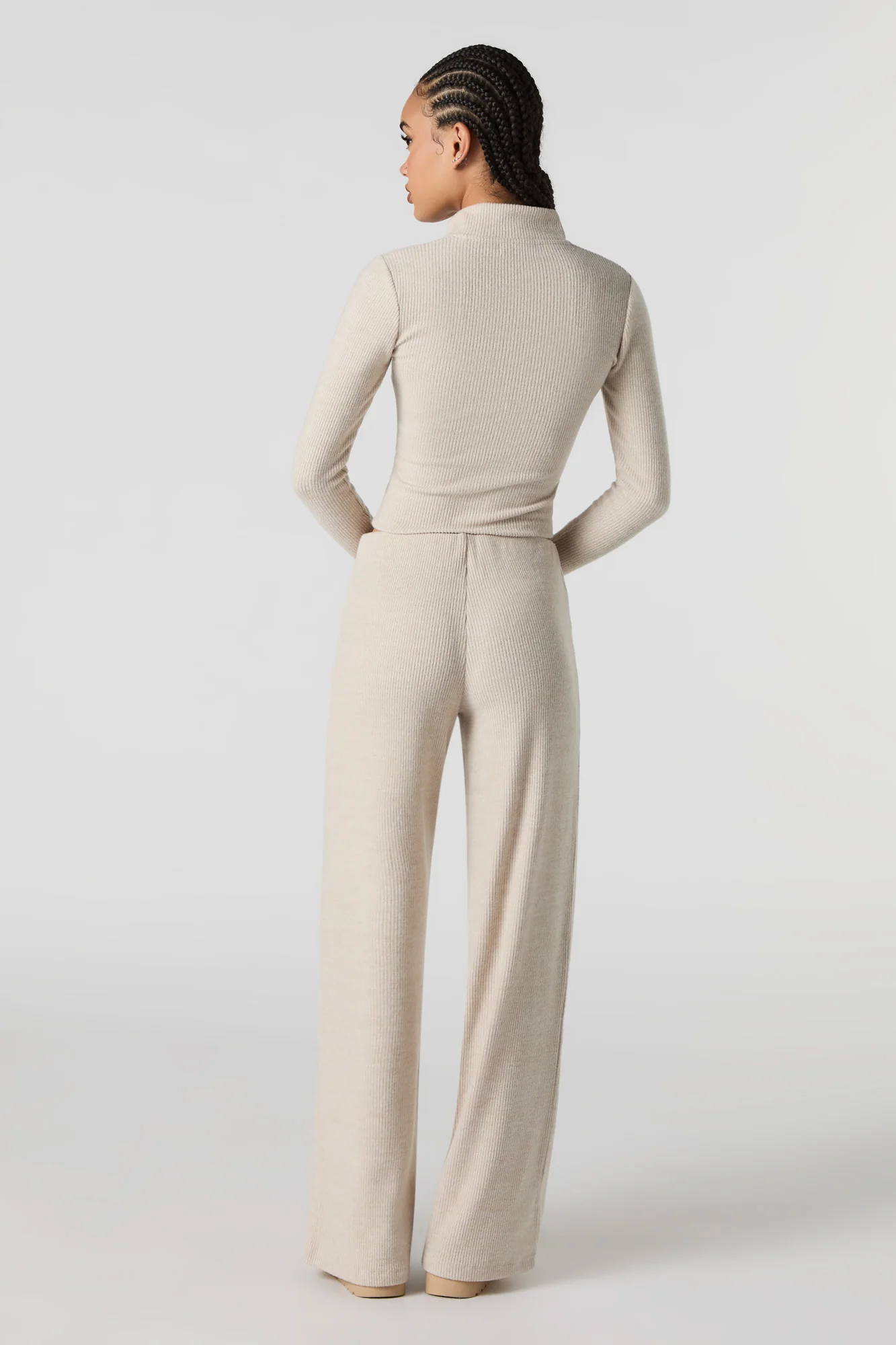 Ribbed Knit Wide Leg Pant - Image 6