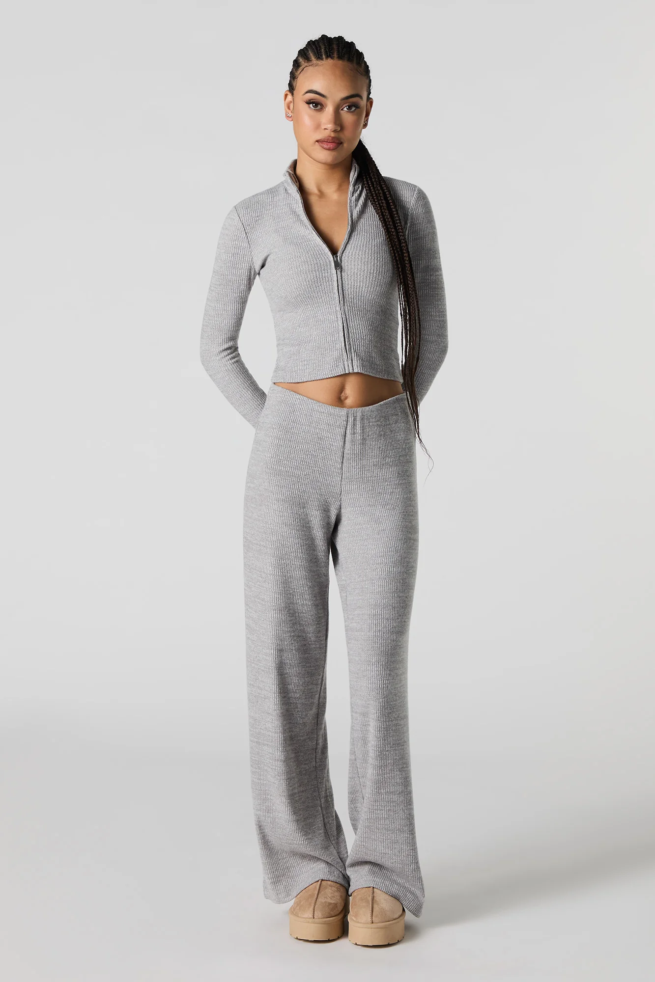 Ribbed Knit Wide Leg Pant - Image 7