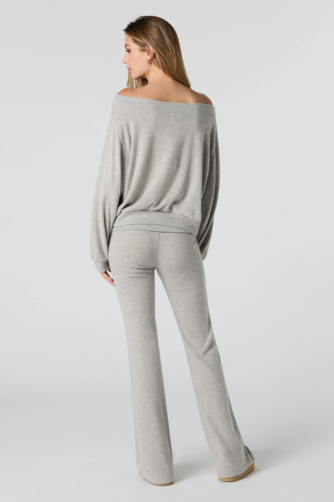 Knit Foldover Waist Flare Pant - Image 3