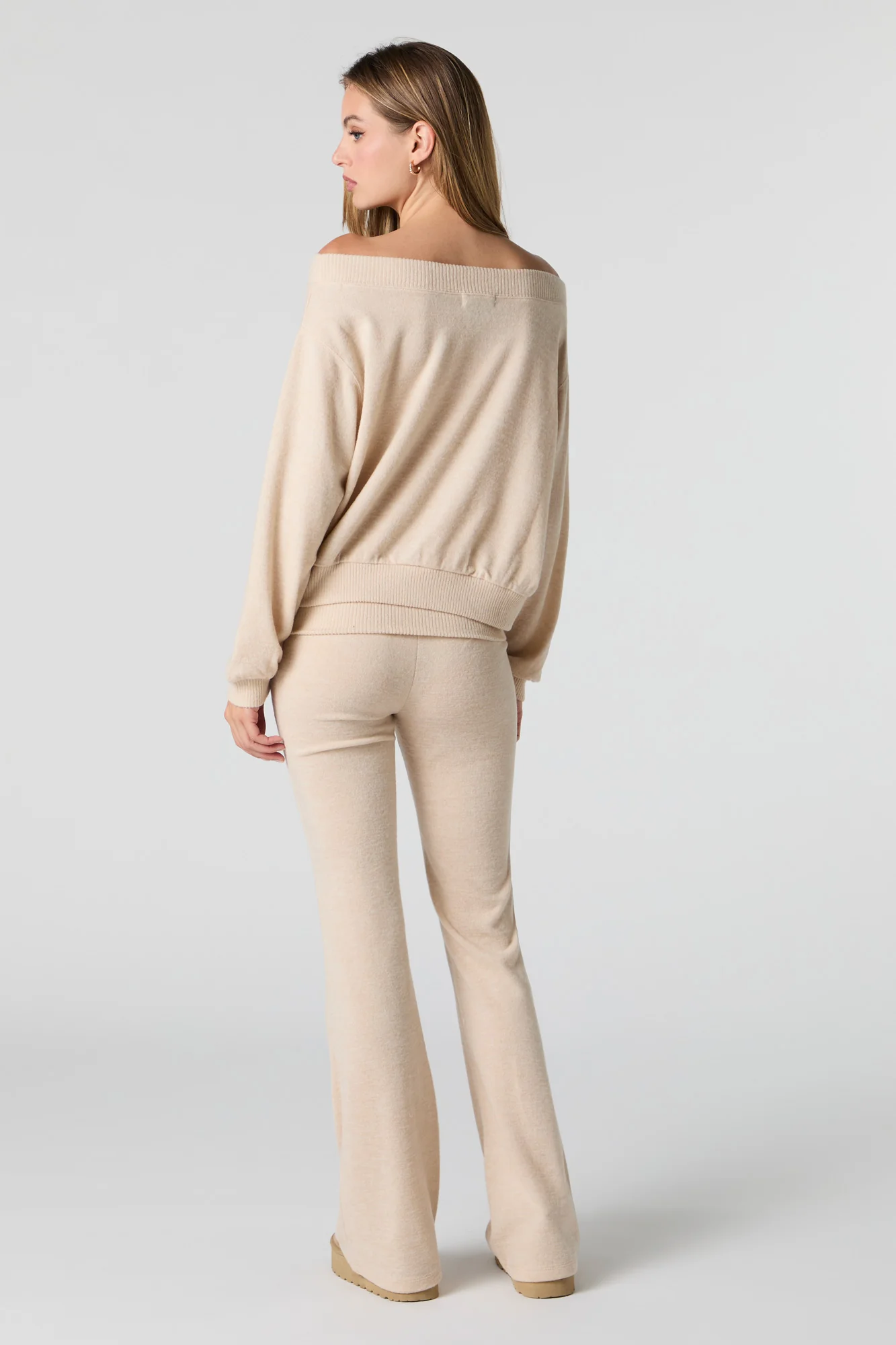 Knit Foldover Waist Flare Pant - Image 6