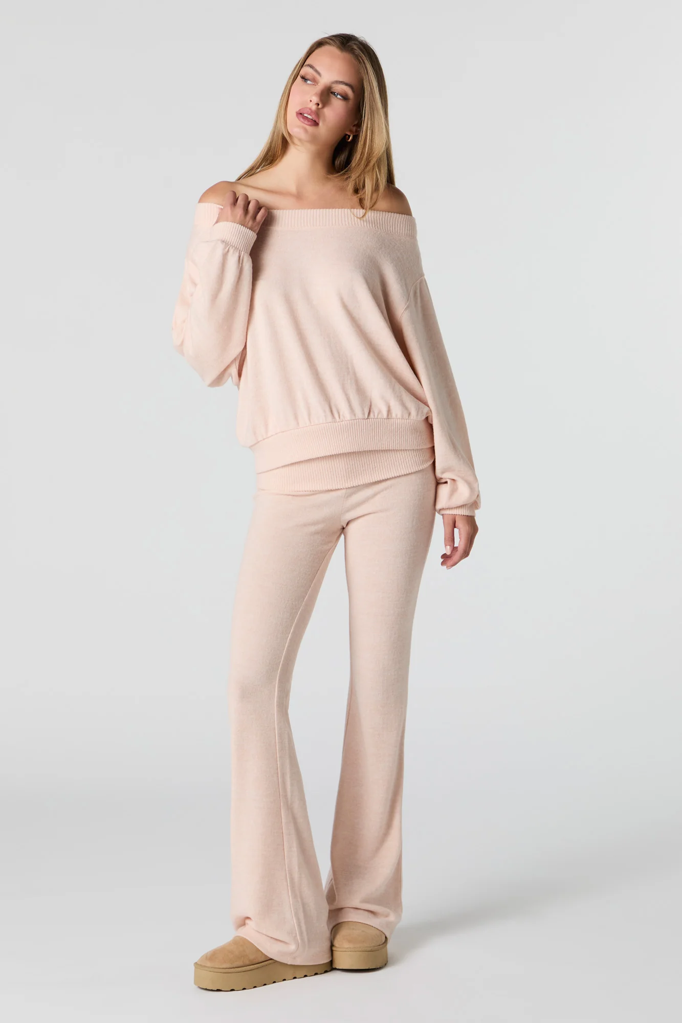 Knit Foldover Waist Flare Pant - Image 8