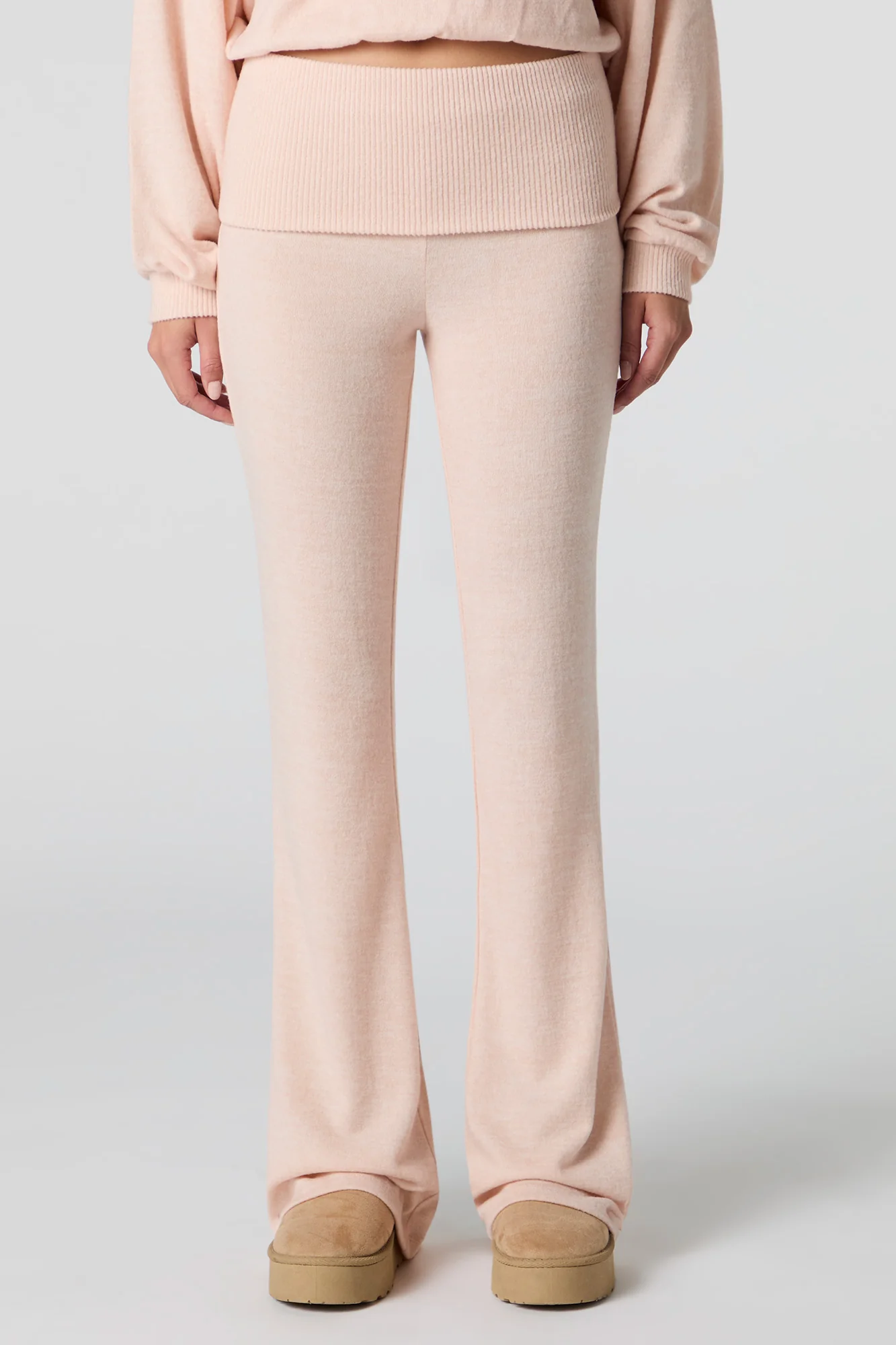 Knit Foldover Waist Flare Pant - Image 9
