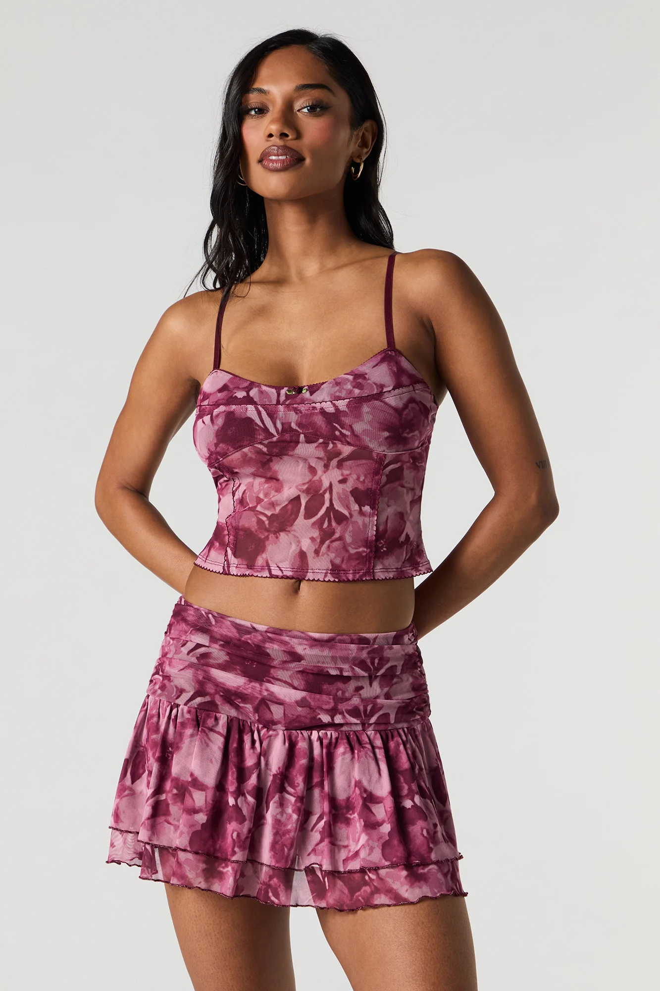 Minijupe-short fluide en filet - Image 5