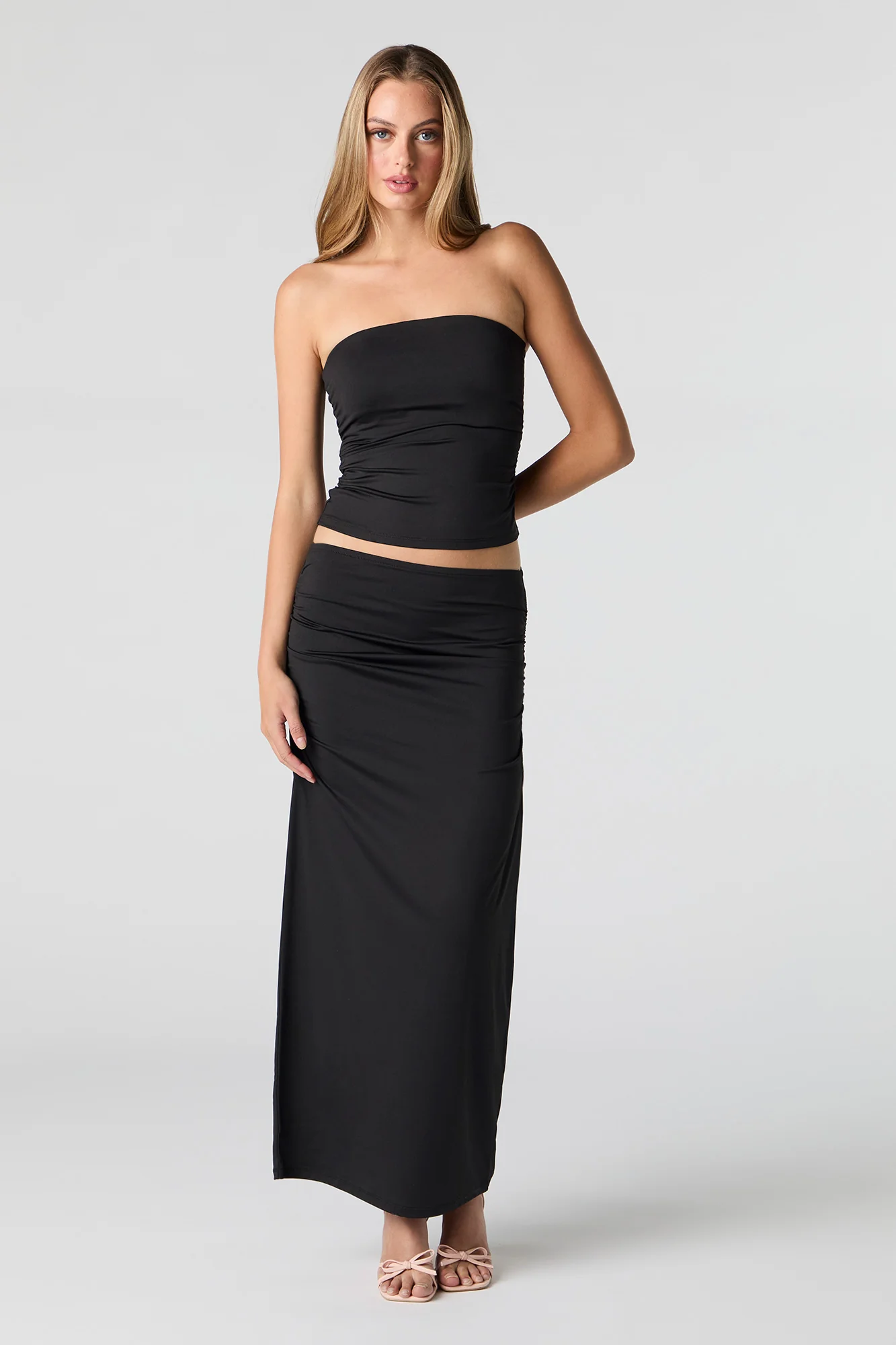 Contour Ruched Maxi Skirt - Image 4