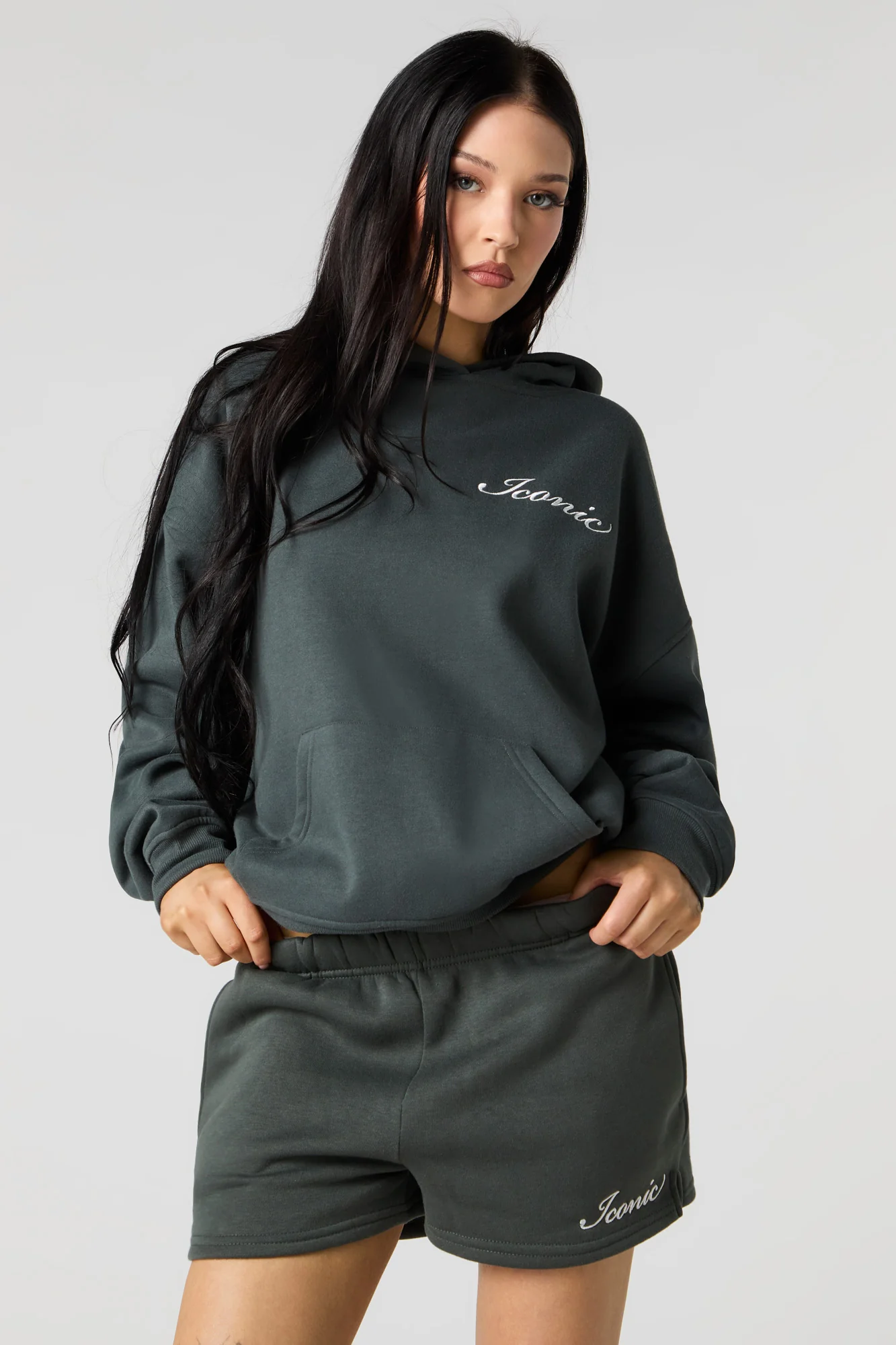 Short en molleton avec broderie - Image 19