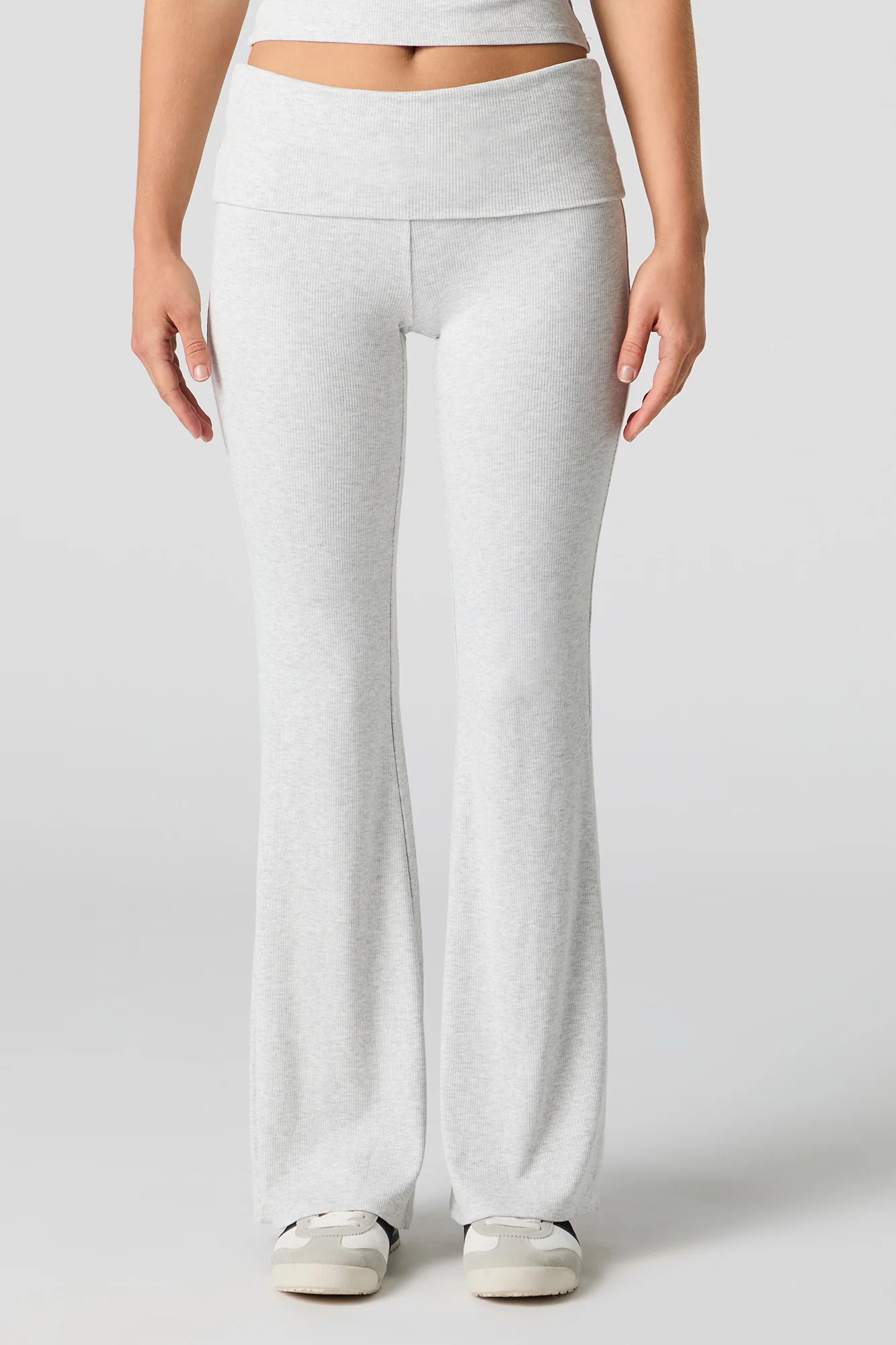 Ribbed Foldover Waist Flare Pant - Image 12