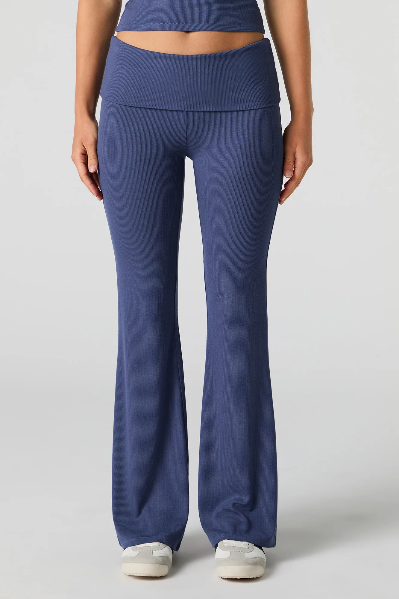 Ribbed Foldover Waist Flare Pant - Image 15