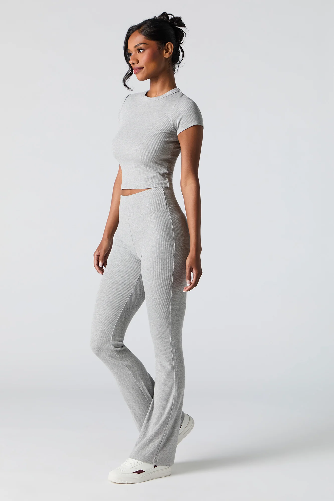 Active Soft Ribbed Flare Pant - Image 7